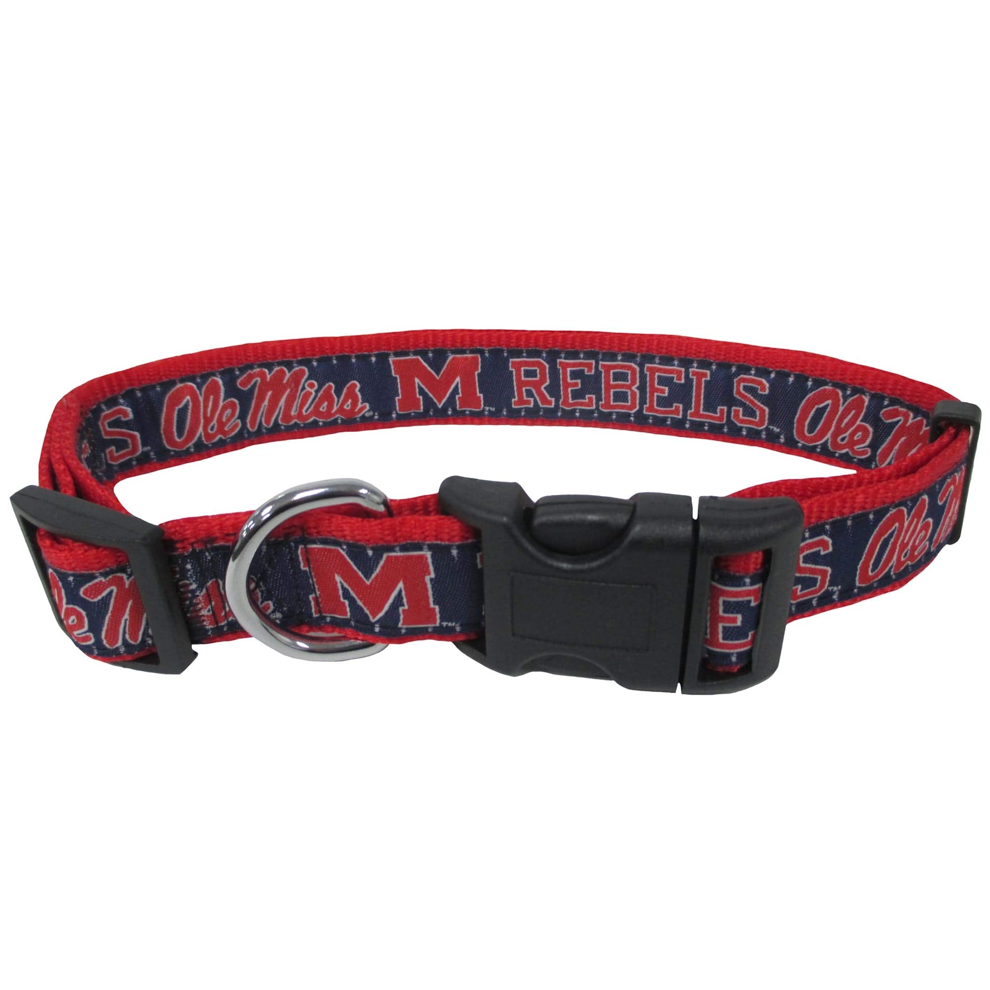 Pets First Collegiate Pet Collar Old Version Mississippi Ole Miss Rebels Dog Collar, Size Small. Best Sports Team Collar For Dogs & Cats. A Shiny & Colorful Dog & Cat Collar Licensed By The Ncaa