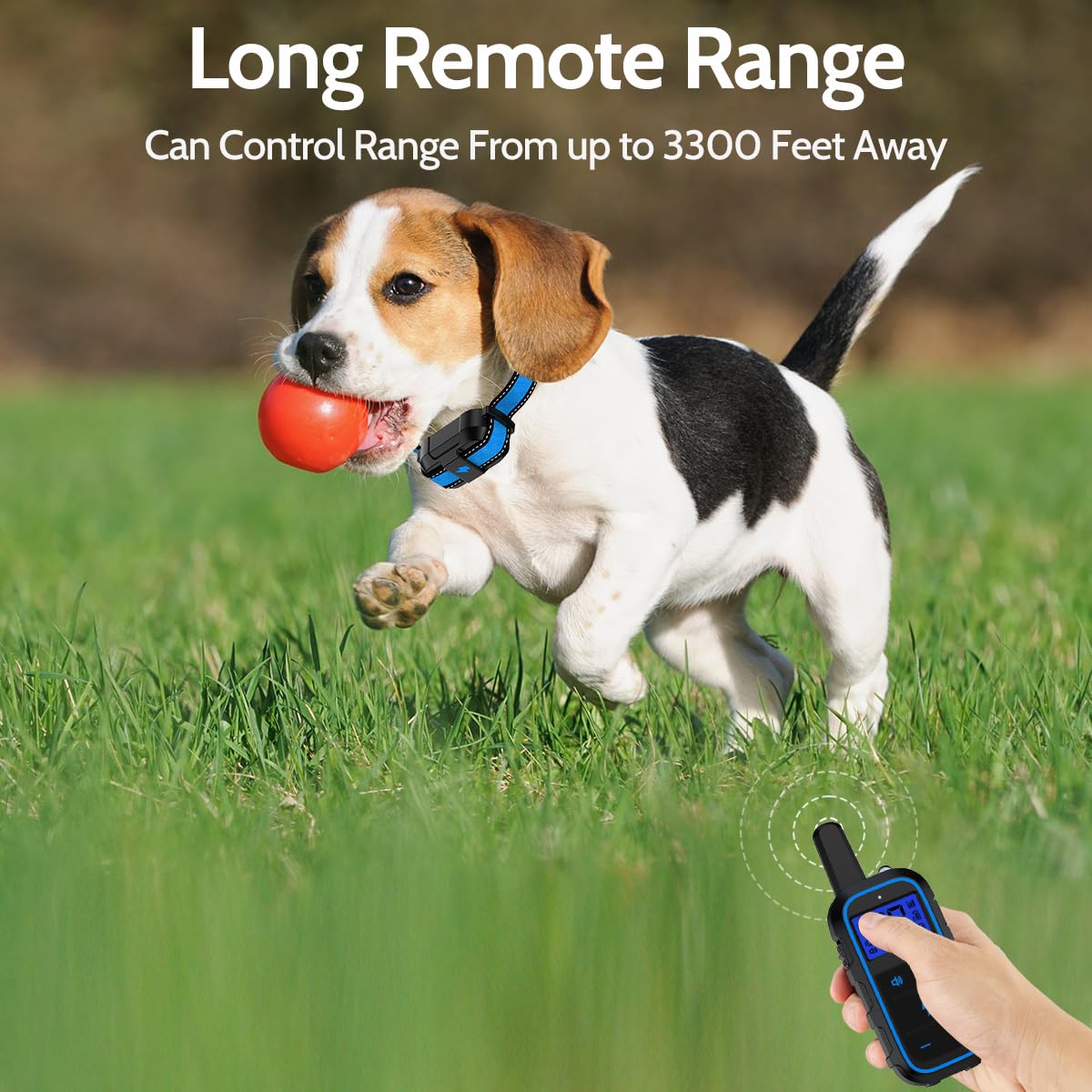 DogStop Dog Training Collar Electric Dog Collar with 4 Training Modes and Rechargeable Remote Waterproof Range 3300Ft for Small