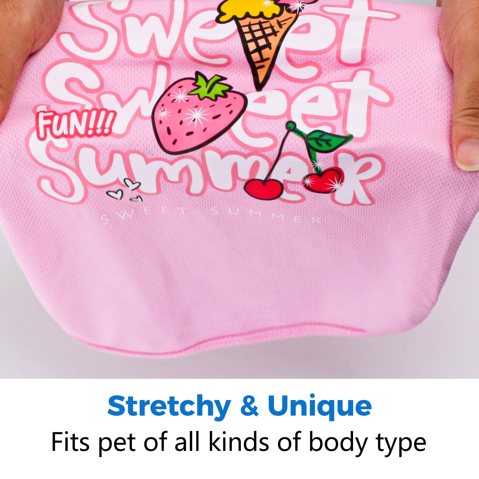 2 Pack Dog Shirt For Small Dogs - Cute Puppy Sleeveless Stripe Vest T-Shirt Summer Funny Fruit Print Dog Clothes Lightweight And