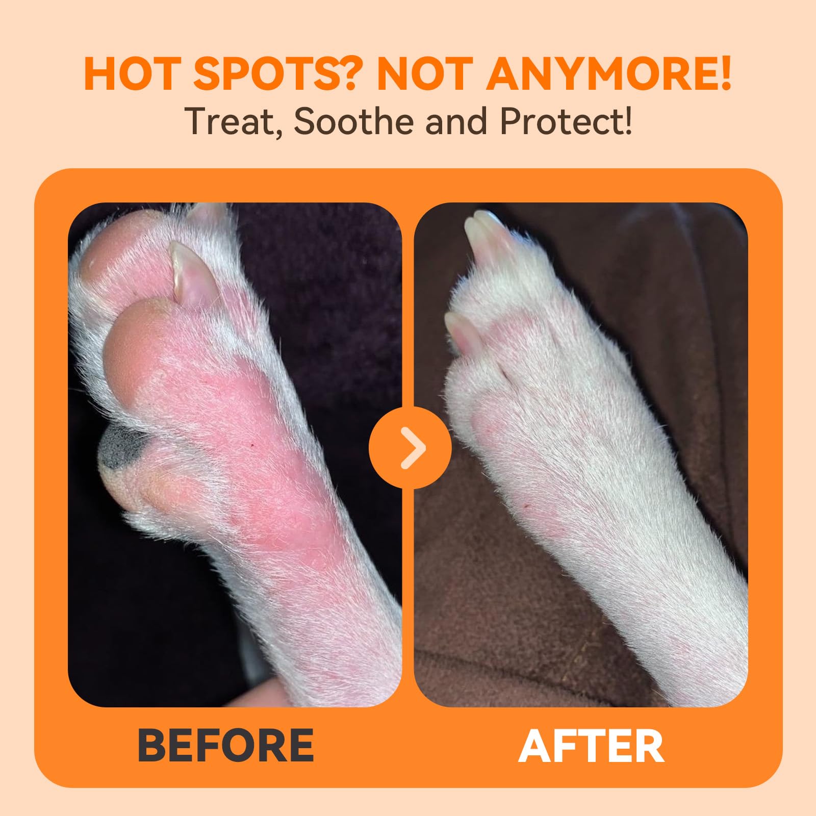 PUAINTA Hot Spot Spray for Dogs, Pipot Skin Spray Dogs, Itch Relief and Hot Spot Spray Treatment for Dogs, Promote Wound Healing