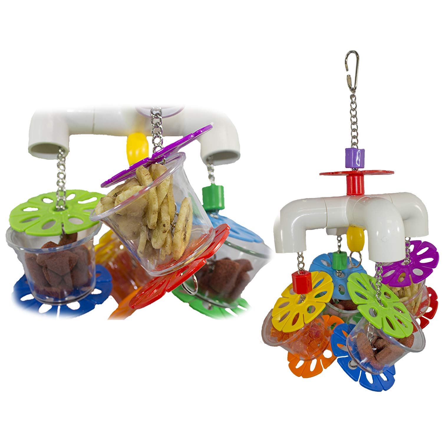 Mobile Forager - Durable Fun Treat Foraging Cage Accessory Toy - Sugar Gliders, Squirrels, Chinchillas, Prairie Dogs, Degus, Opo