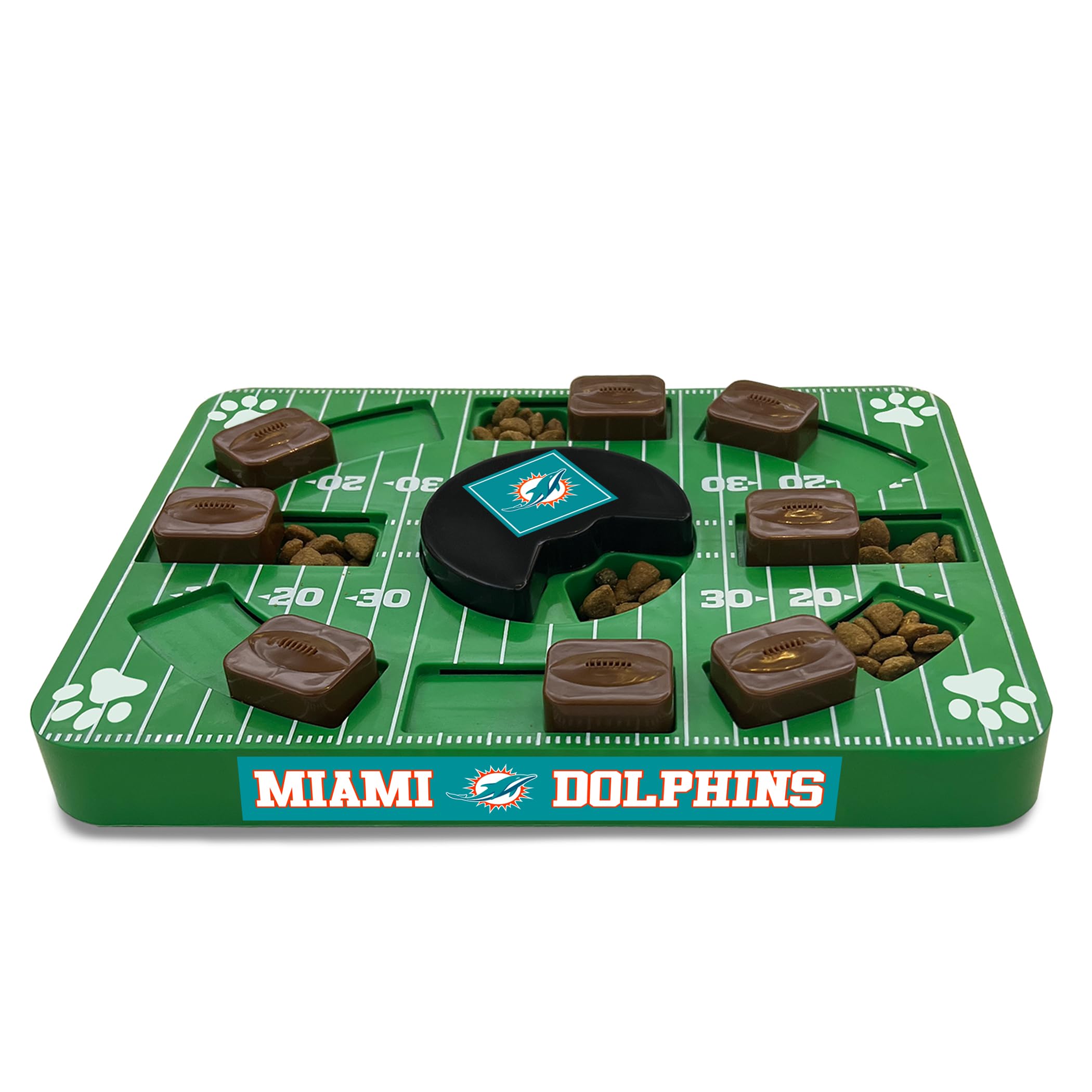 Pets First Nfl Miami Dolphins Puzzle, Interactive Dog Treat Puzzle Toy