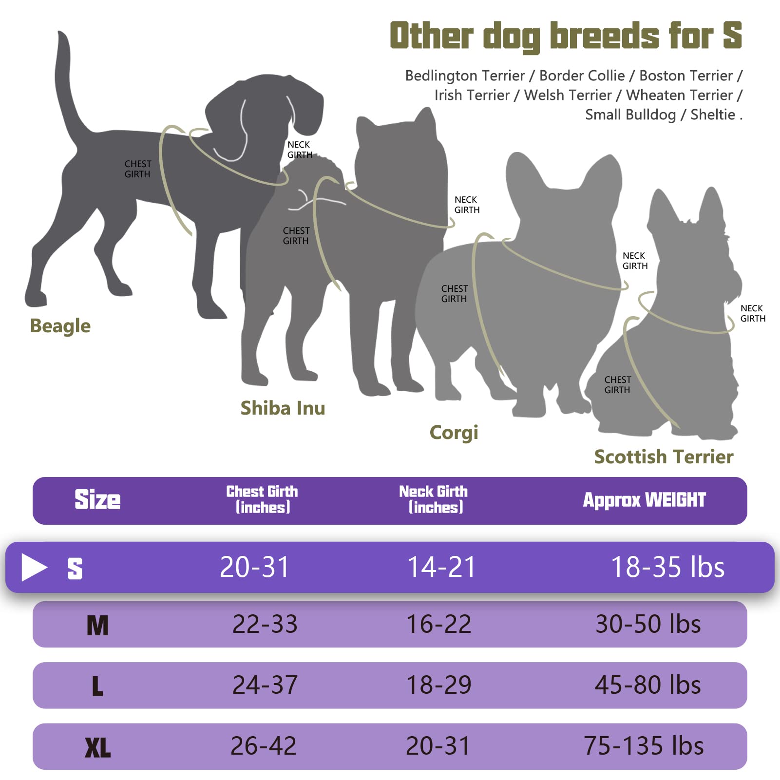 Auroth Tactical Dog Harness For Large Dogs No Pull Adjustable Pet Harness Reflective K9 Working Training Easy Control Pet Vest Military Service Dog Harnesses Purple S