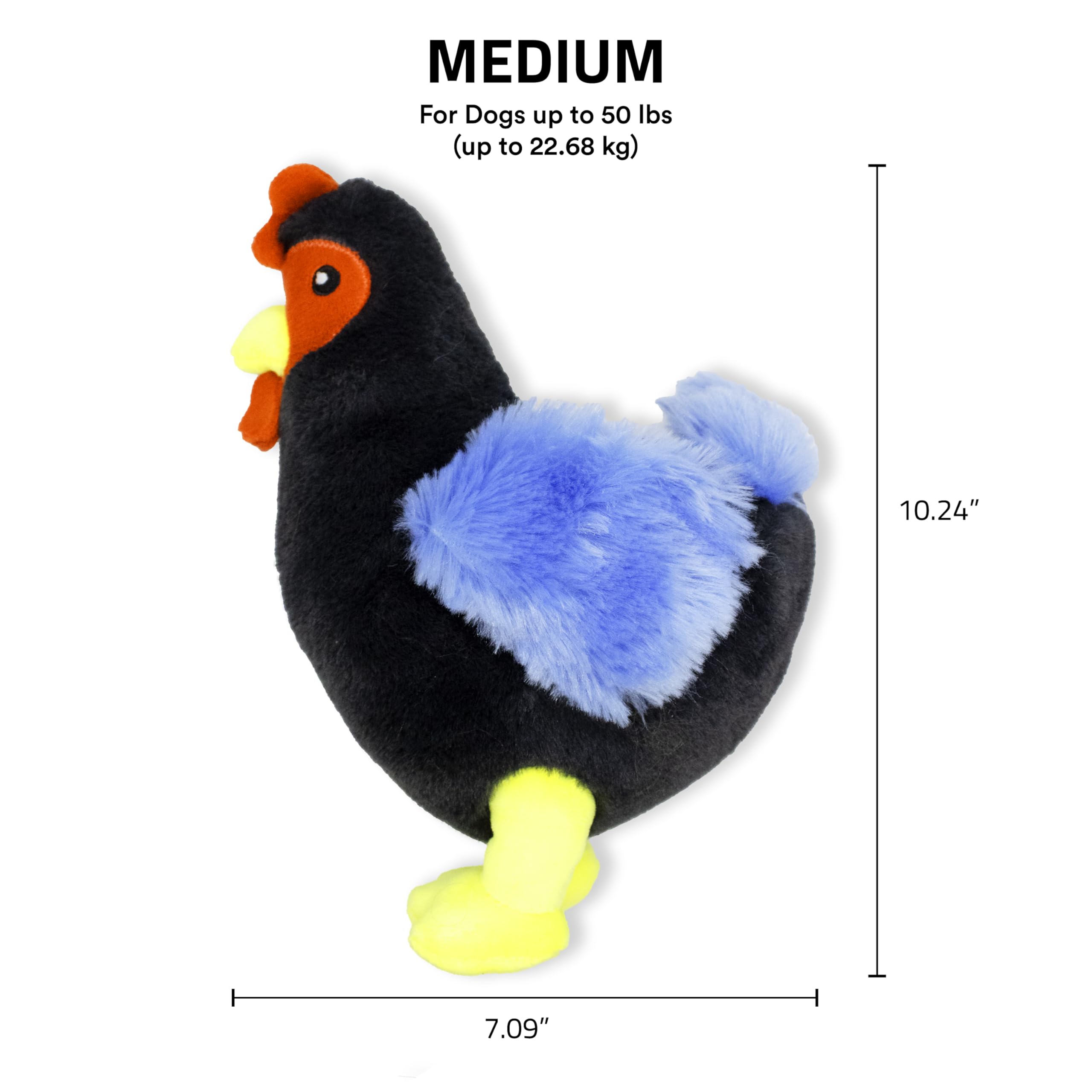 Playology Plush Toys for Dogs | Stuffed Animal Hen | Chicken Scented for Medium Dogs