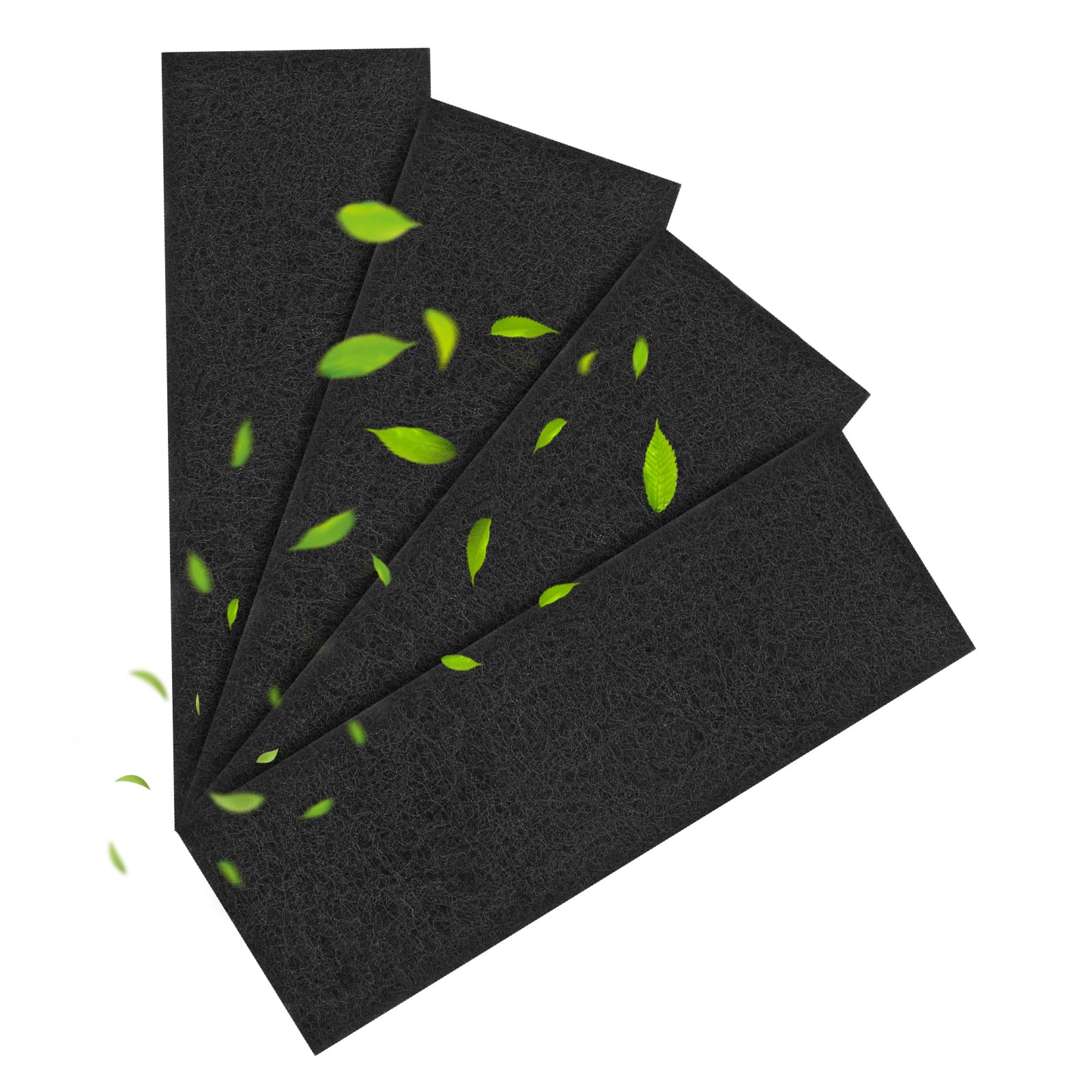 Quearn 4 Pack Carbon Filters Compatible With Model 3, Cat Litter Box Replacement Filters For All Robot Models To Absorb Odors Co