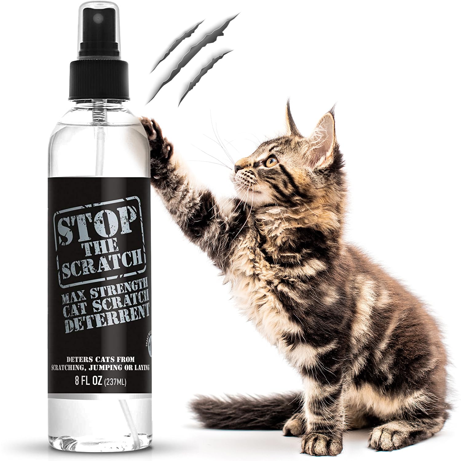 EBPP Stop The Scratch Cat Spray Deterrent for Kittens and Cats - Non-Toxic, Safe for Plants, Furniture, Floors and More Cat Dete