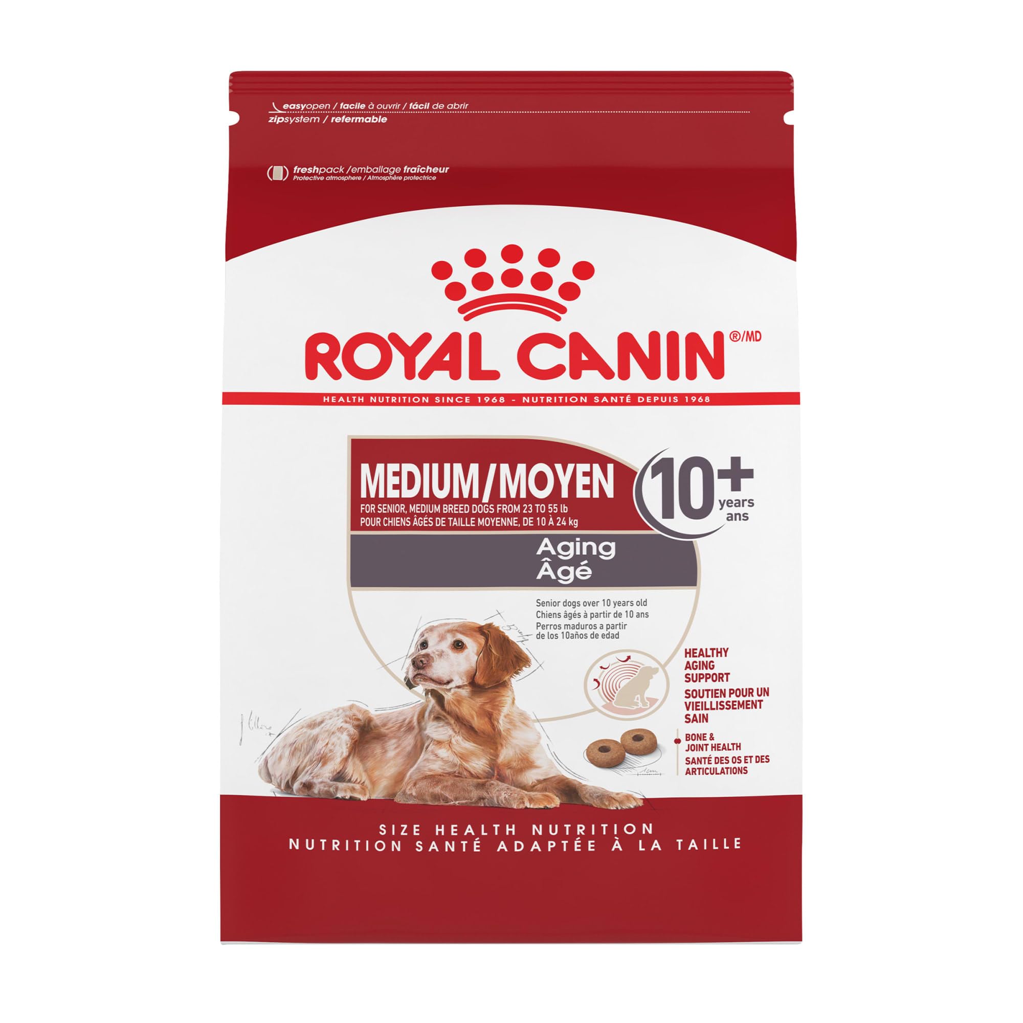Royal Canin Medium Aging 10+ Senior Dry Dog Food, 30 lb bag