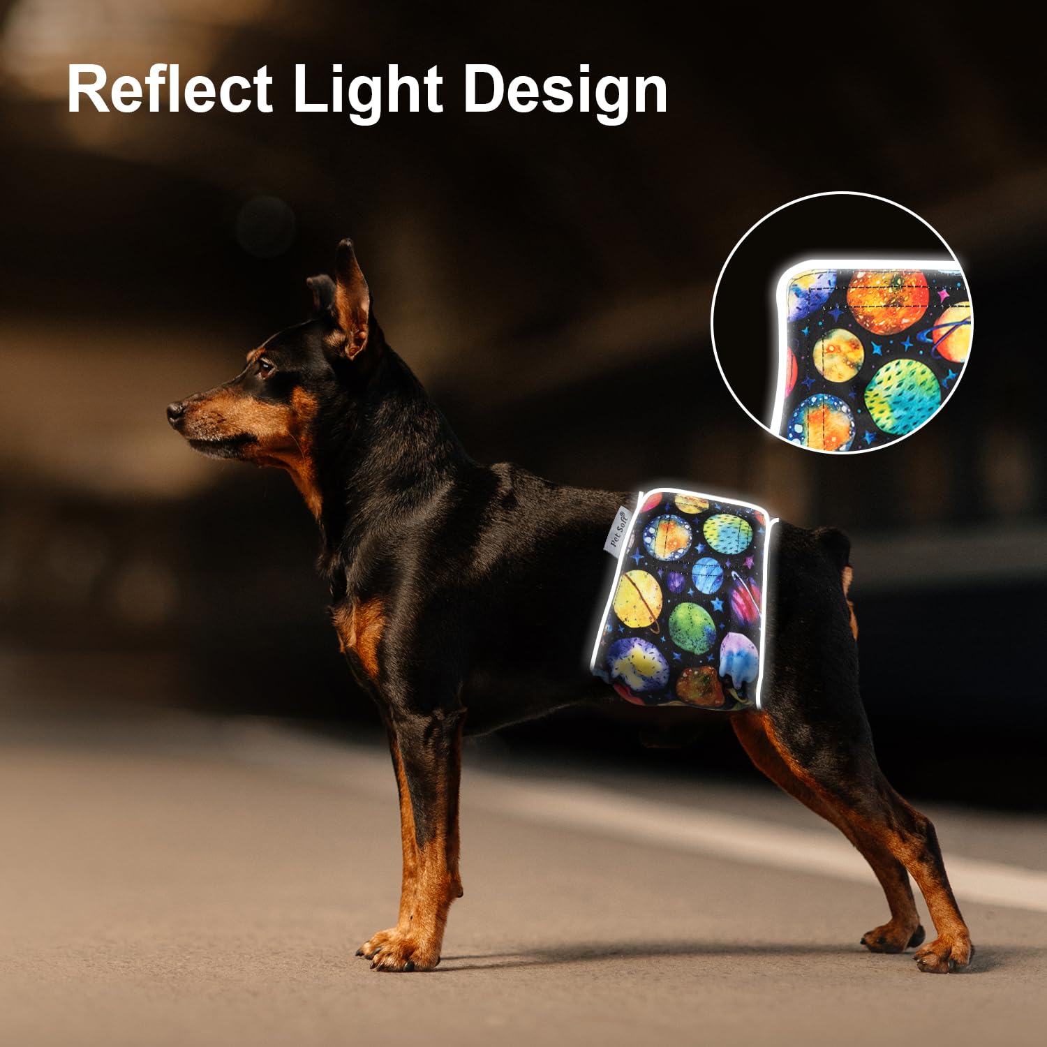 Pet Soft Dog Belly Bands - Washable Dog Diapers Belly Band For Male Dogs, Reusable Male Dogs Wraps 3Pack For Doggy Puppy (Dinosa