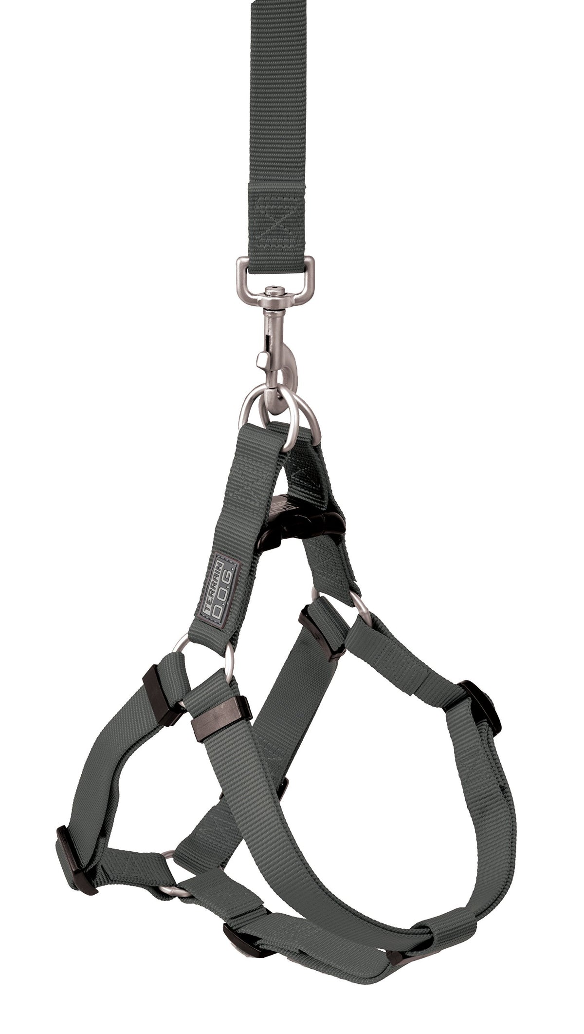 Terrain D.O.G. Nylon Dog Harness, Large, 20-33 Inch Girth Size, Dark Gray