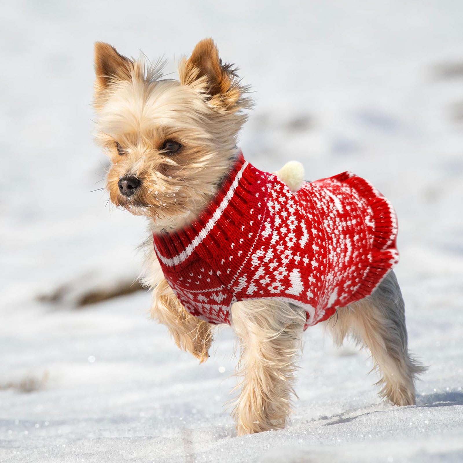 Axiijgl Dog Christmas Sweater Christmas Dog Dress Small Dog Christmas Outfits With Leash Hole Small Dog Sweater Female Cute Xsma