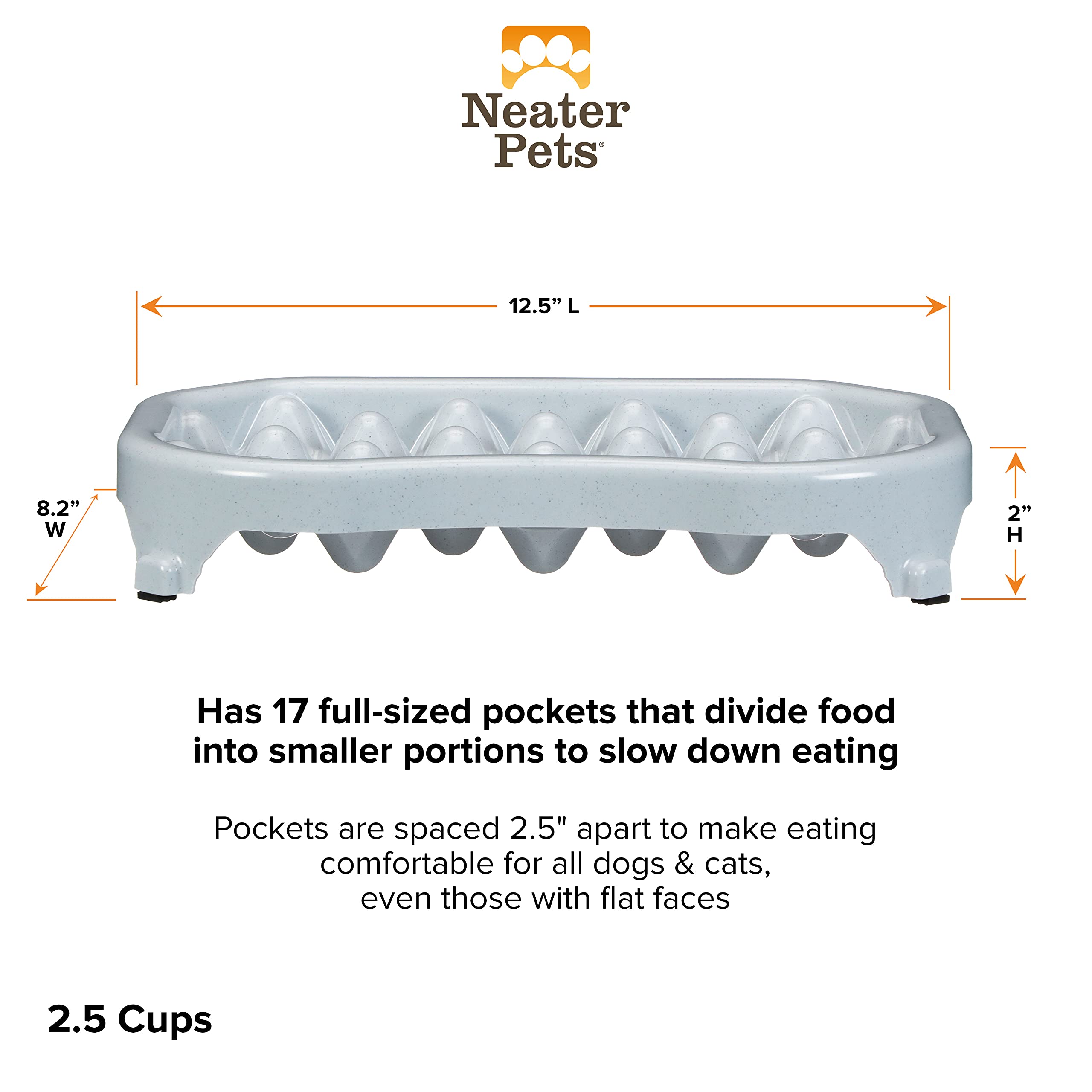 Neater Pet Brands - Neater Slow Feeder - Fun, Healthy, Stress Free Dog Bowl Helps Stop Bloat Prevents Obesity Improves Digestion
