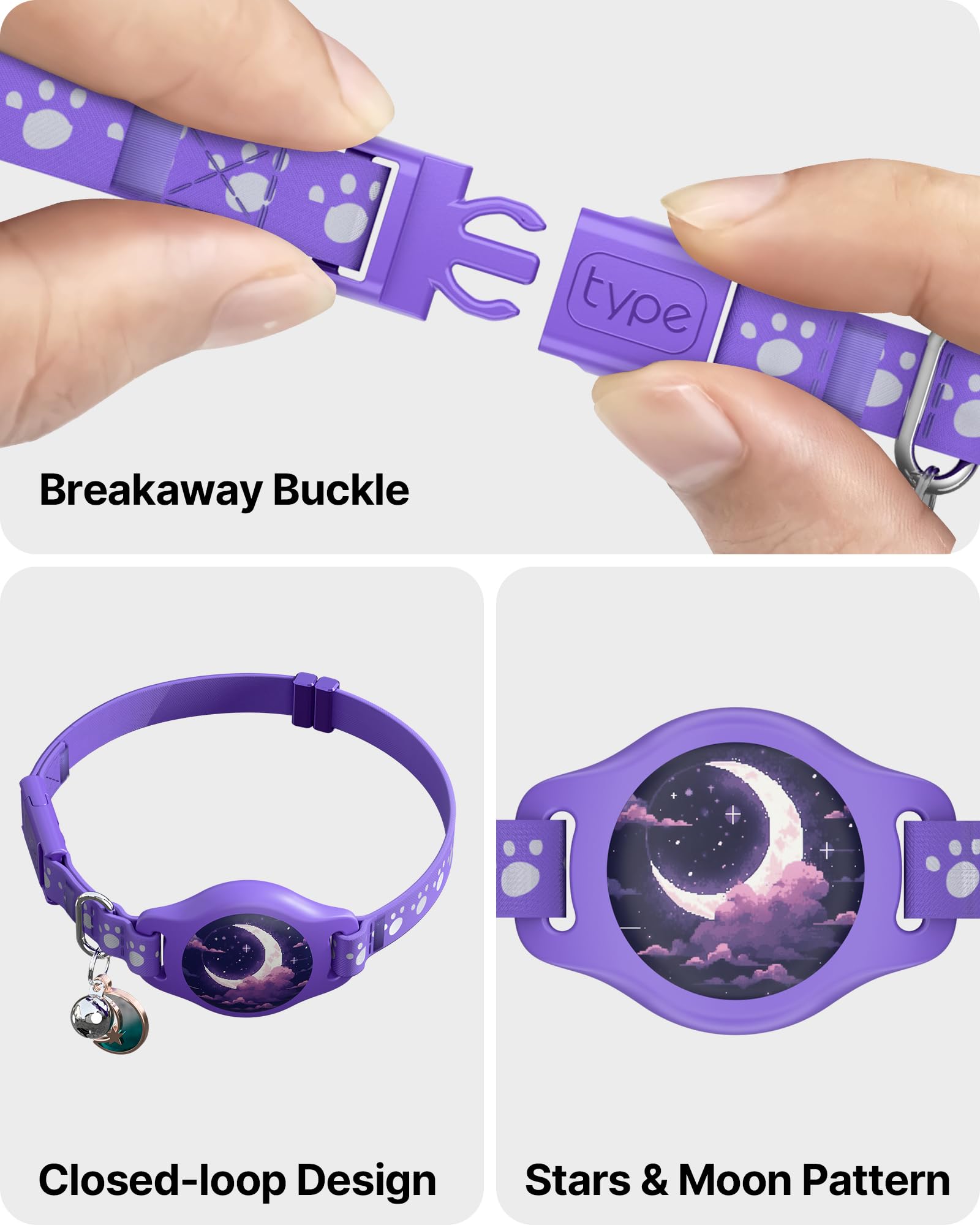 Cat Tracker Collar - Waterproof Airtag Cat Collar With Finder Tag (Ios Only), Compatible With Apple Find My, Breakaway Tractive