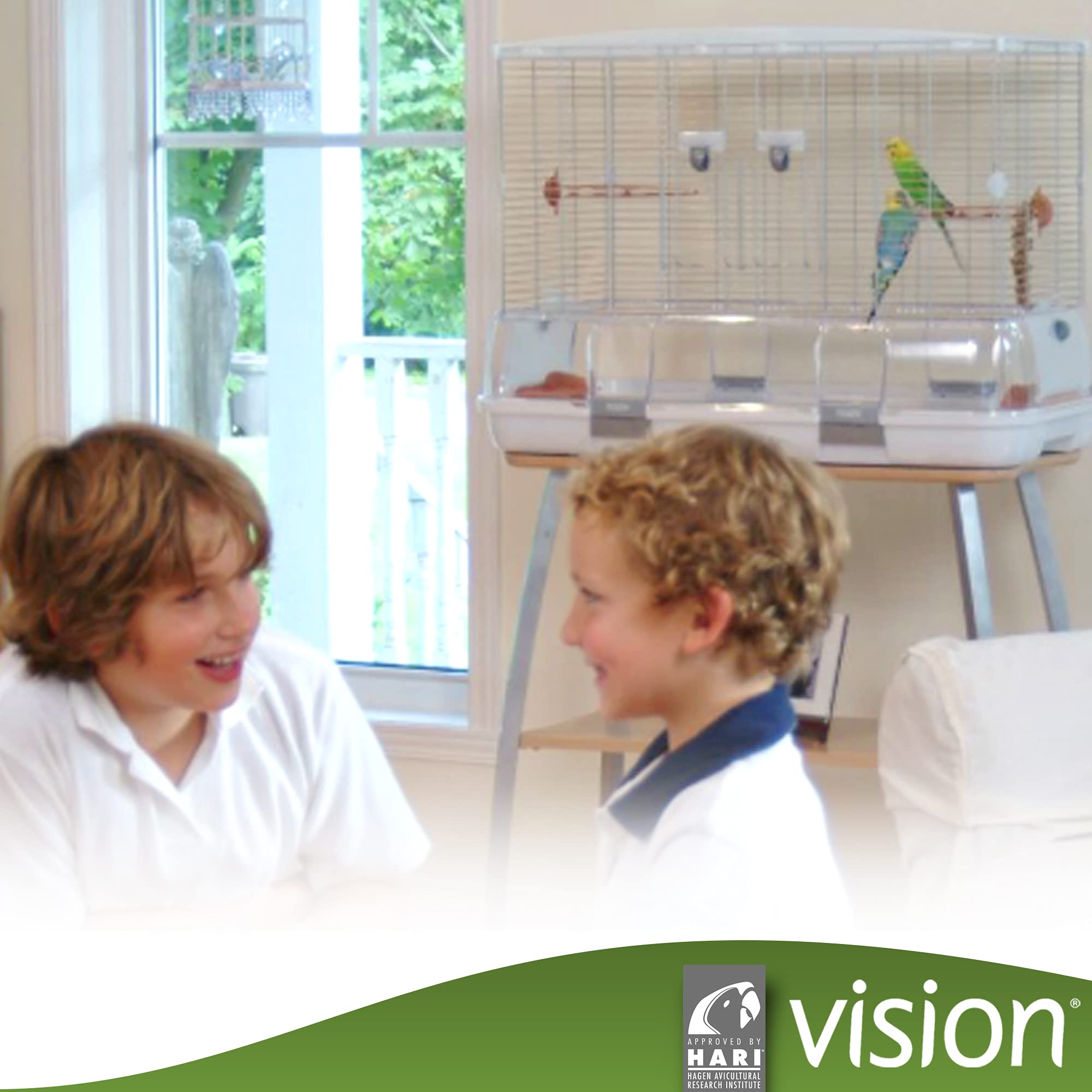 Vision M02 Wire Bird Cage, Bird Home For Parakeets, Finches And Canaries, Tall Medium