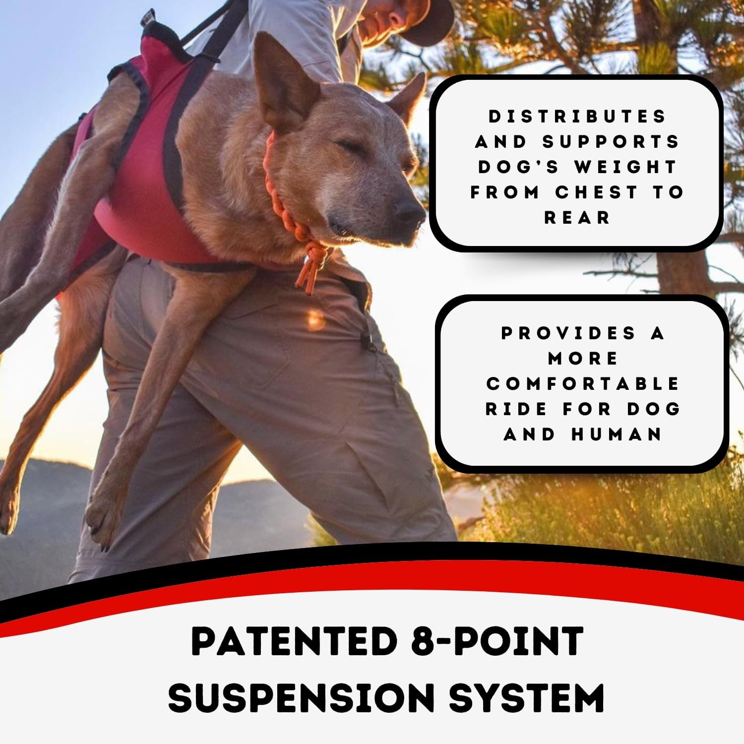 Fido Pro Airlift Emergency Dog Rescue Sling - Lightweight, Packable Dog Sling For Extra Large Dogs With 8-Point Support System F