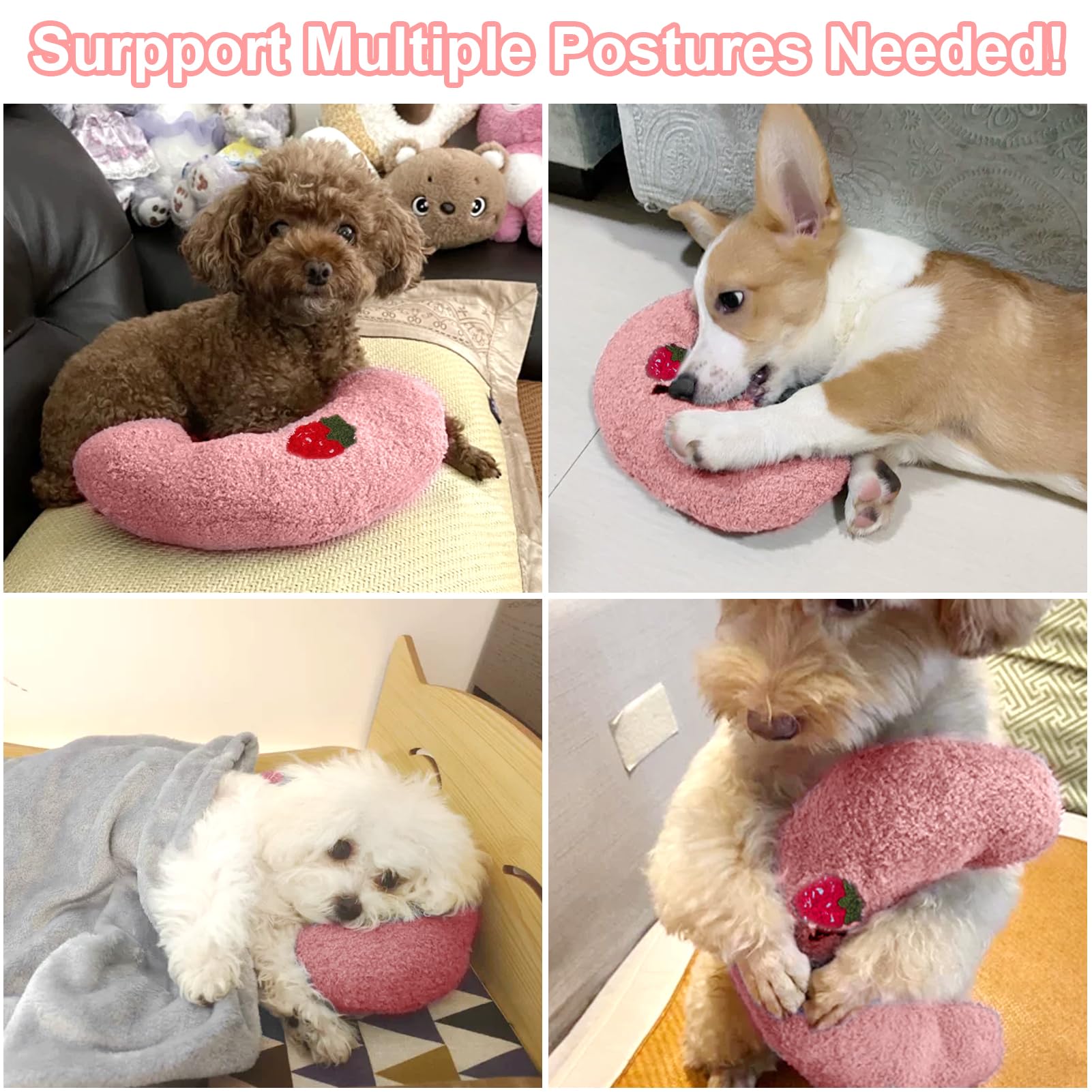 Mity Rain Dog Anxiety Relief Pillow, Ultra Soft High Density Calming Pillow For Joint Relief Sleeping Improve, Pet Calming Toy P