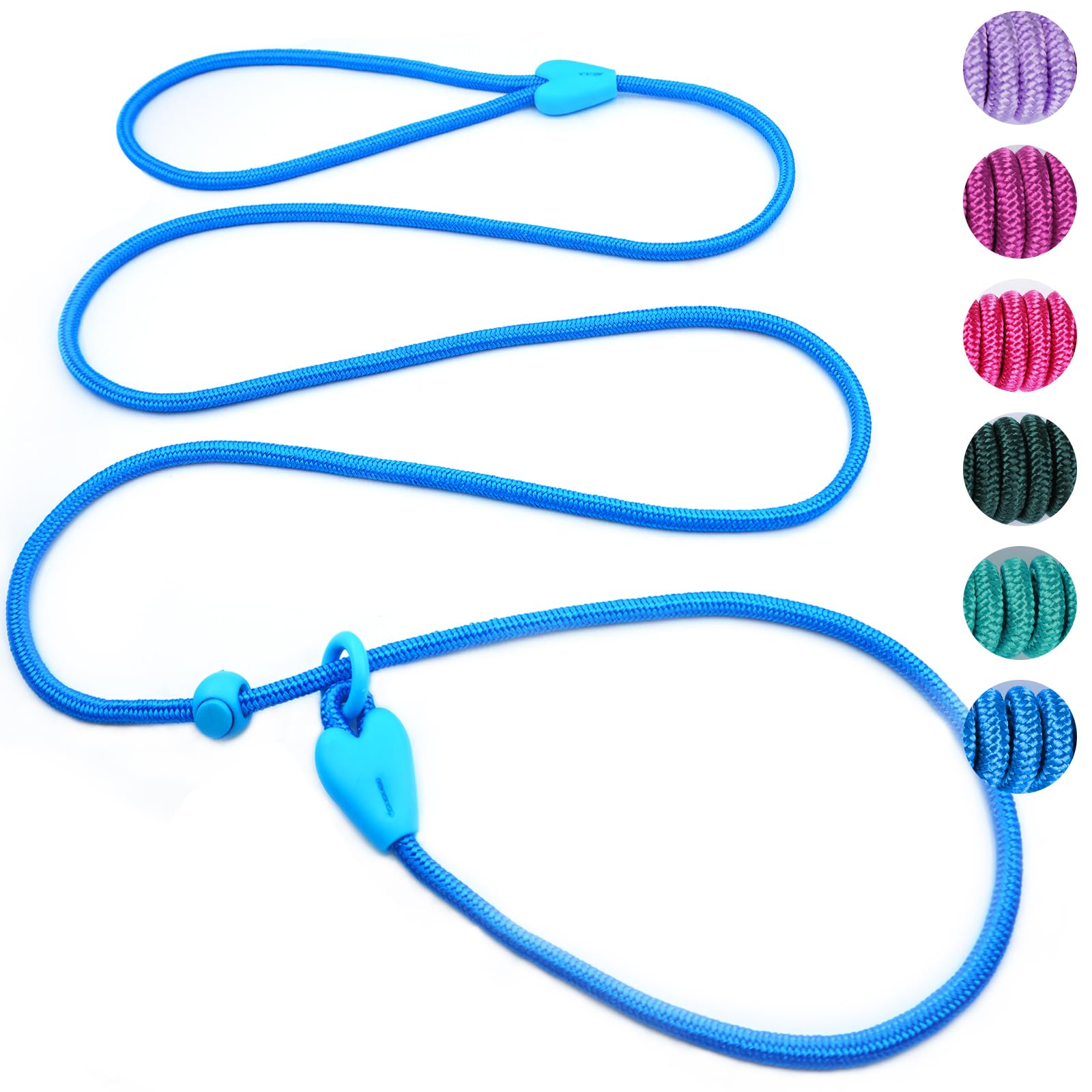 Slip Lead No Pull Dog Leash Slip Leads For Dogs Puppy Leash 5Ft Slip Leash For Dogs Dog Lead With 6 Colors Strong Nylon Dog Trai