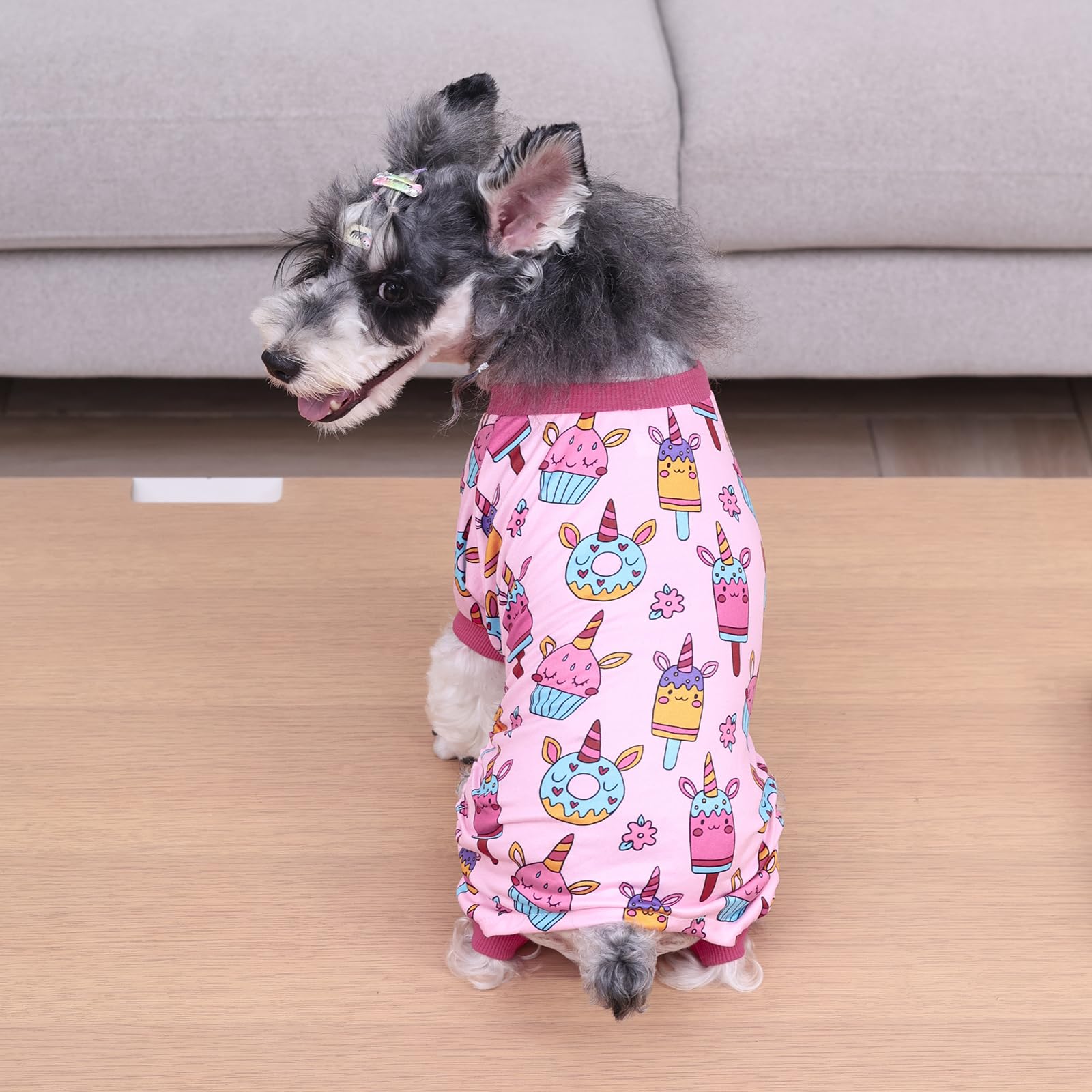 Cutebone Small Dog Pajamas Shirt Stretchy Summer Puppy Pjs Soft Cat Onesies Pet Clothes For Daily Wear Da30M