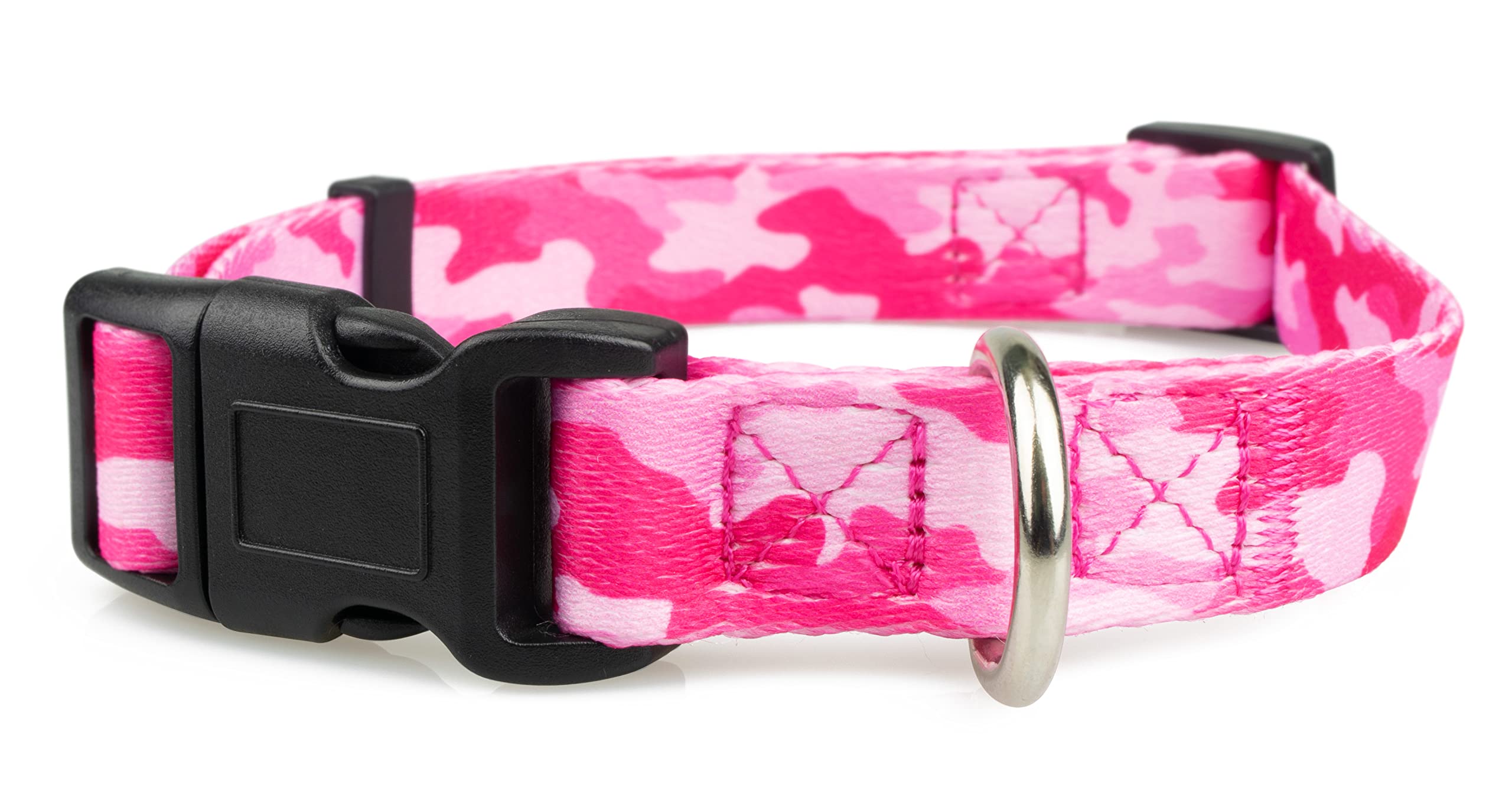 Limeloot Pink Camo Dog Collar for Female Dogs, Cute Girl Dog Collar for Large Dogs, Large