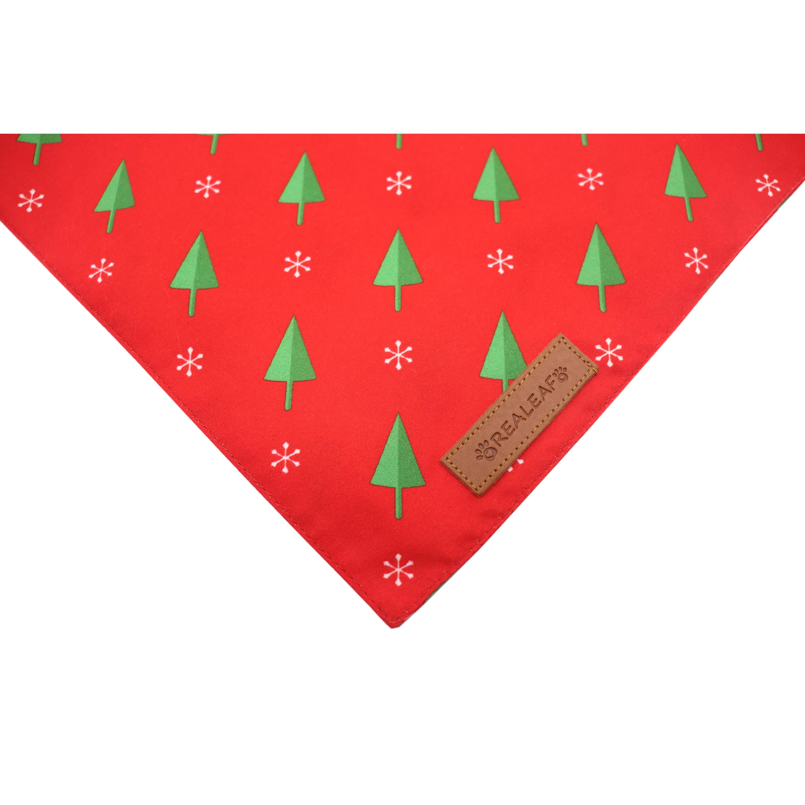 Realeaf Christmas Dog Bandanas 2 Pack, Reversible Red Green Xmas Dog Scarf For Boy And Girl, Premium Durable Fabric, Holiday Bandana For Small Medium Large And Extra Large Dogs (X-Large)
