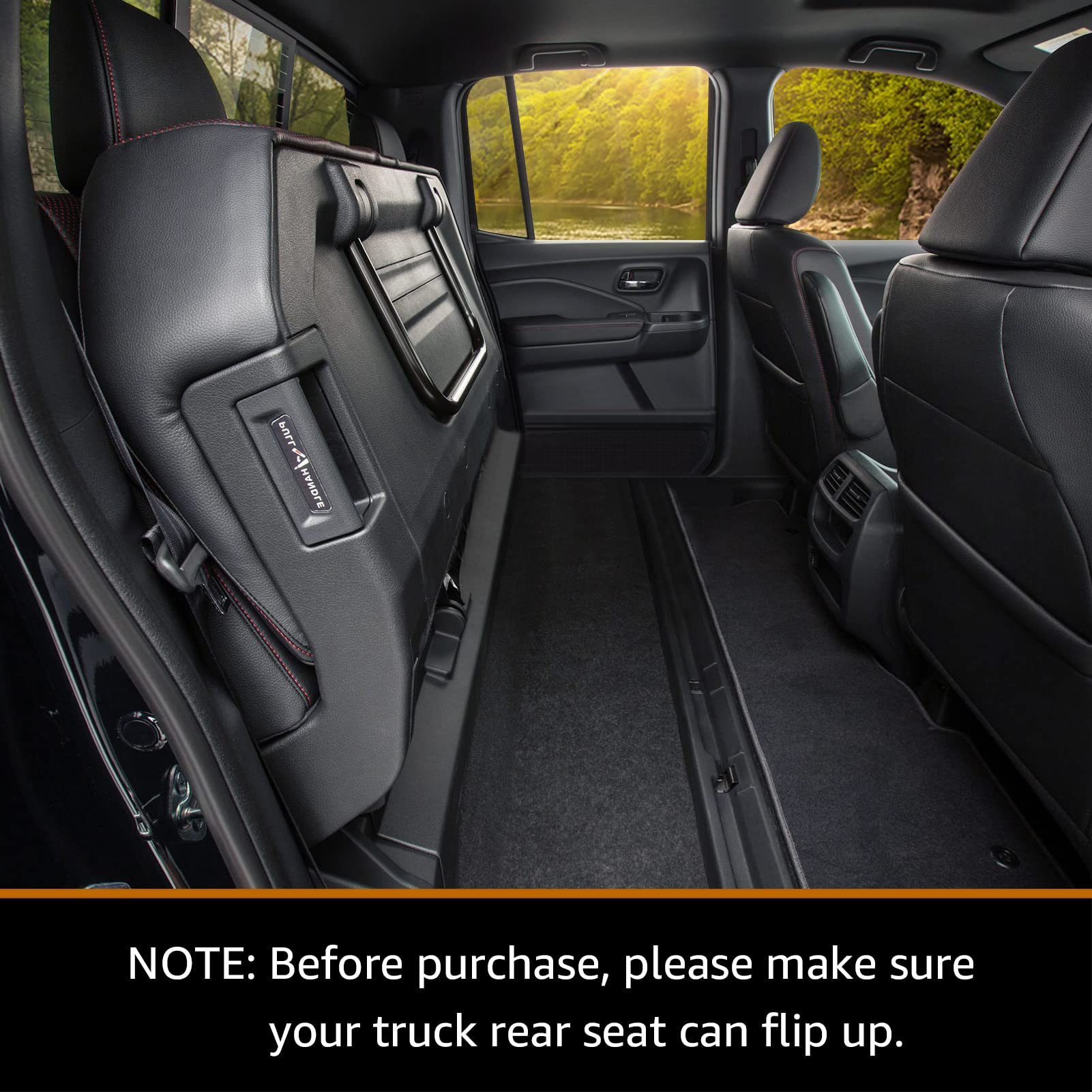 Ibuddy Dog Hammock For Truck With Flip Up Rear Seats Crew Cab Truck Floor Dog Seat Cover Protects Vehicle From Hair, Scratches A