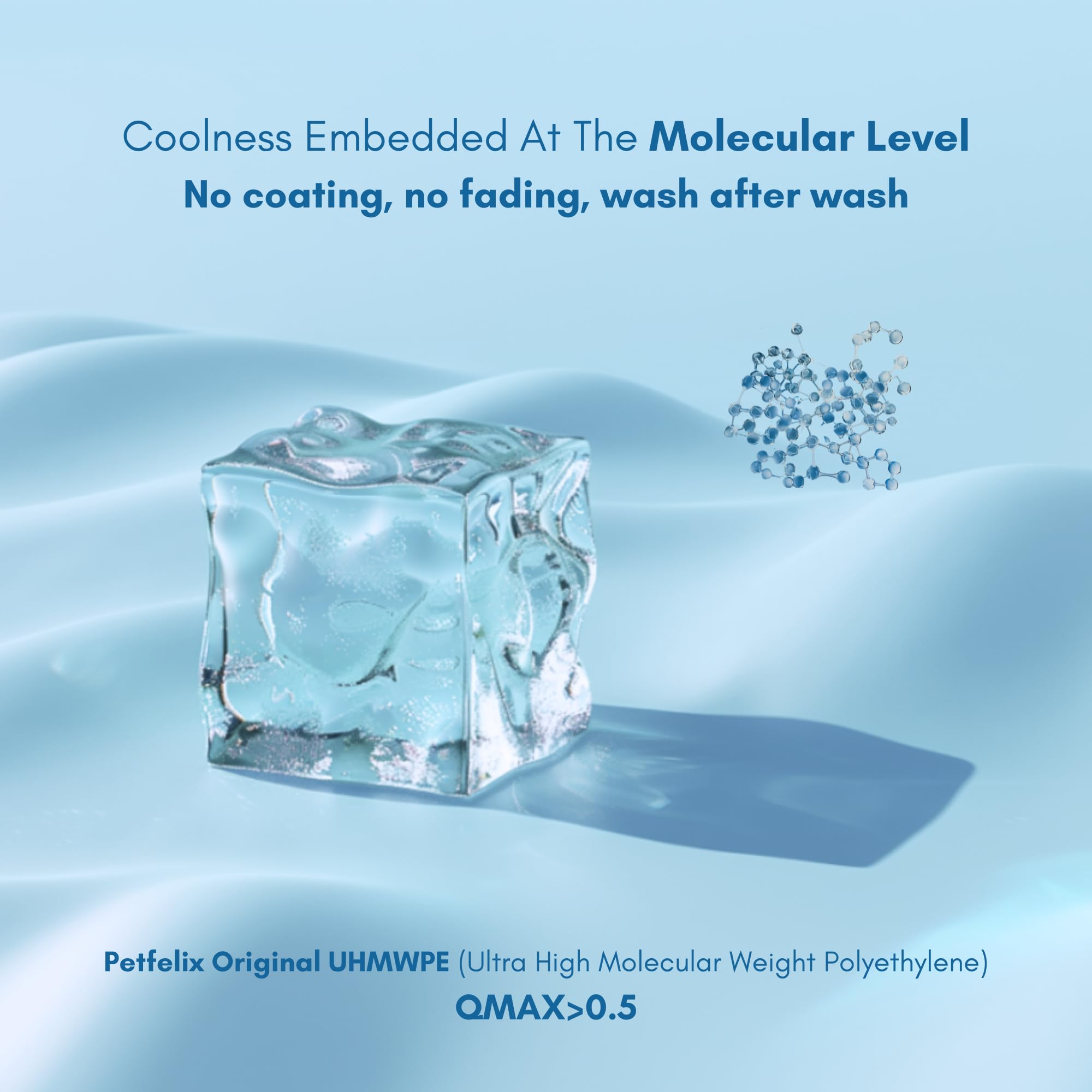 Petfelix Pet Cooling Mat, Chew & Scratch Resistant Qmax>0.5 For Mini Dogs & Cats Up To 10 Lbs, S 18'*14' Machine Washable Non-