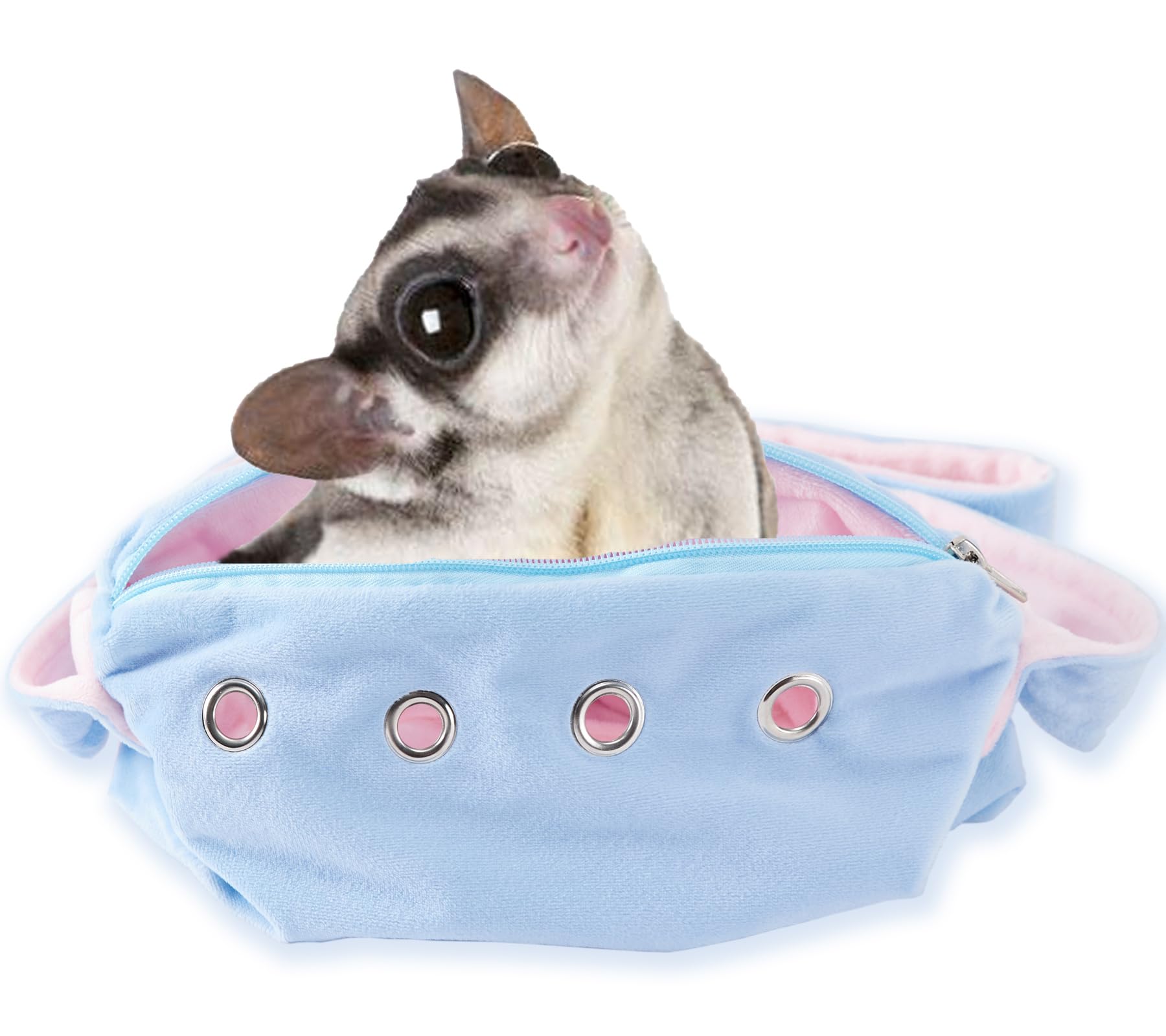 Meow&Woof Sugar Glider Bonding Pouch Small Pet Carrier Bag Sling With Strap Critter Cuddler For Gliders Ferret, Rat, Hedgehog, H