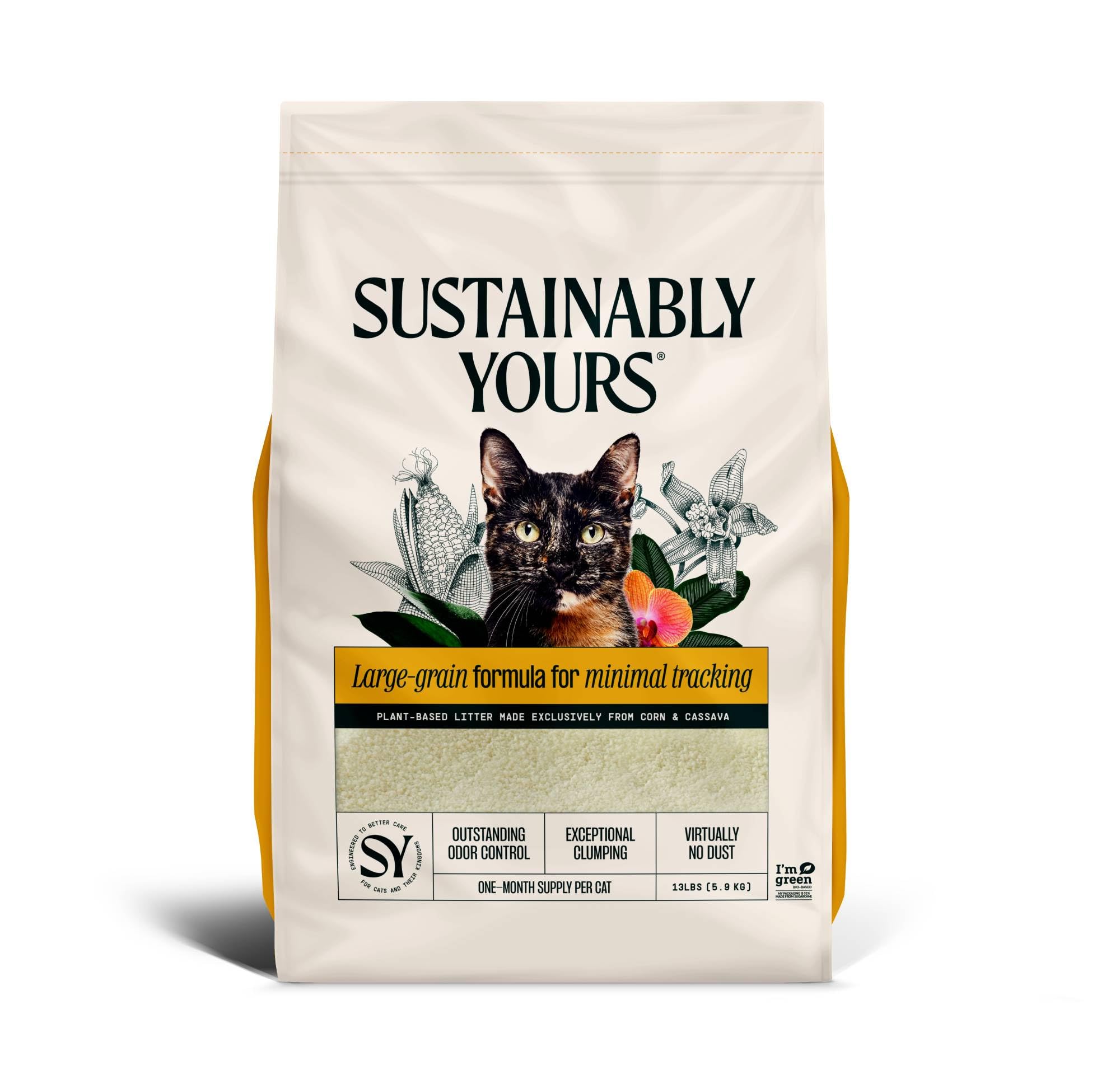 Sustainably Yours Cat Litter, Large-Grain Formula 10 lbs