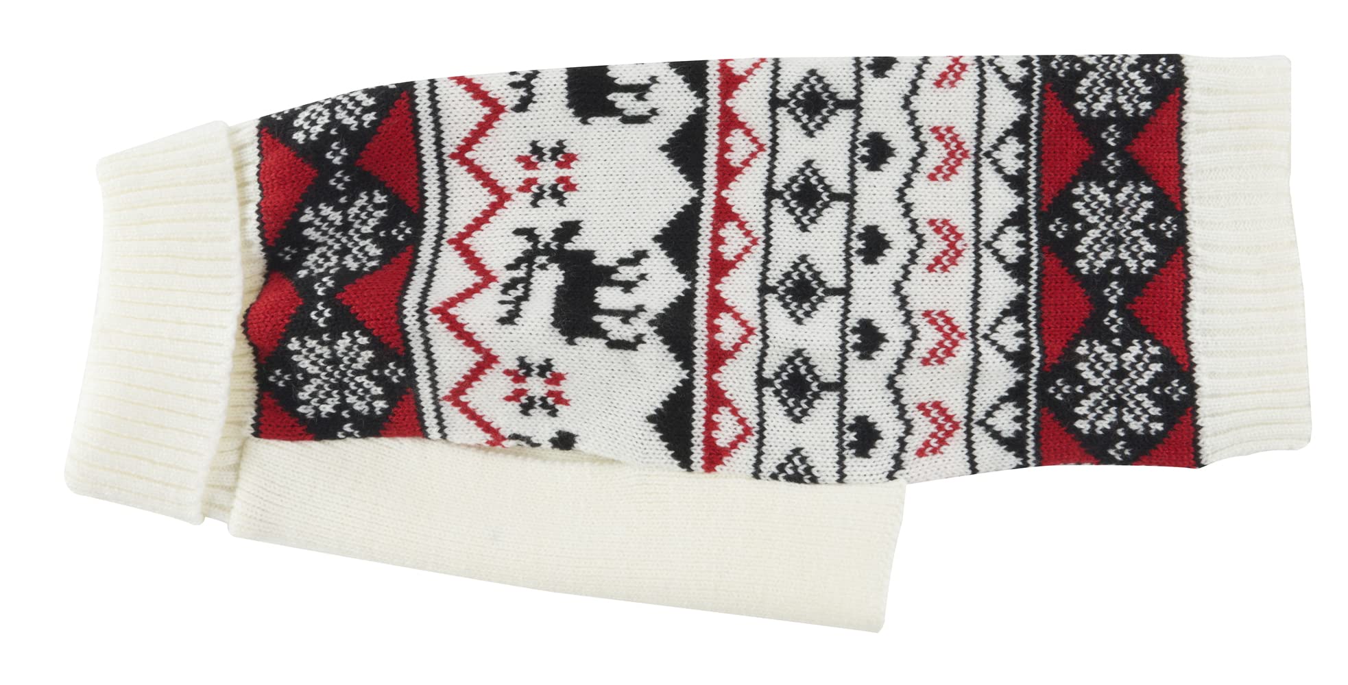White Red Ugly Vintage Knit Reindeer Holiday Festive Christmas For Dogs X-Large (Xl) Size Back Length 20'