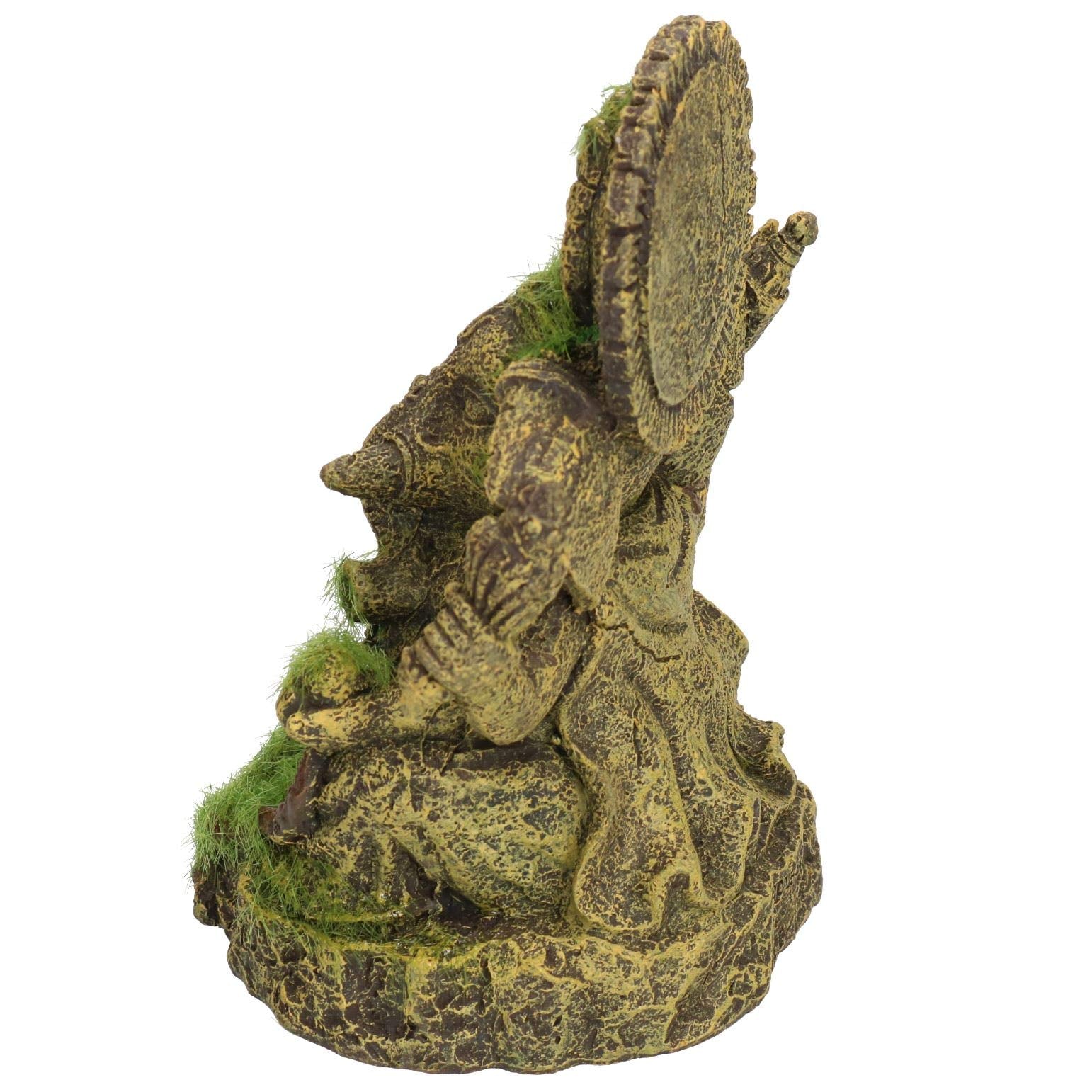 Blue Ribbon Pet Products 006159 Exotic Environments Ganesha Statue With Moss