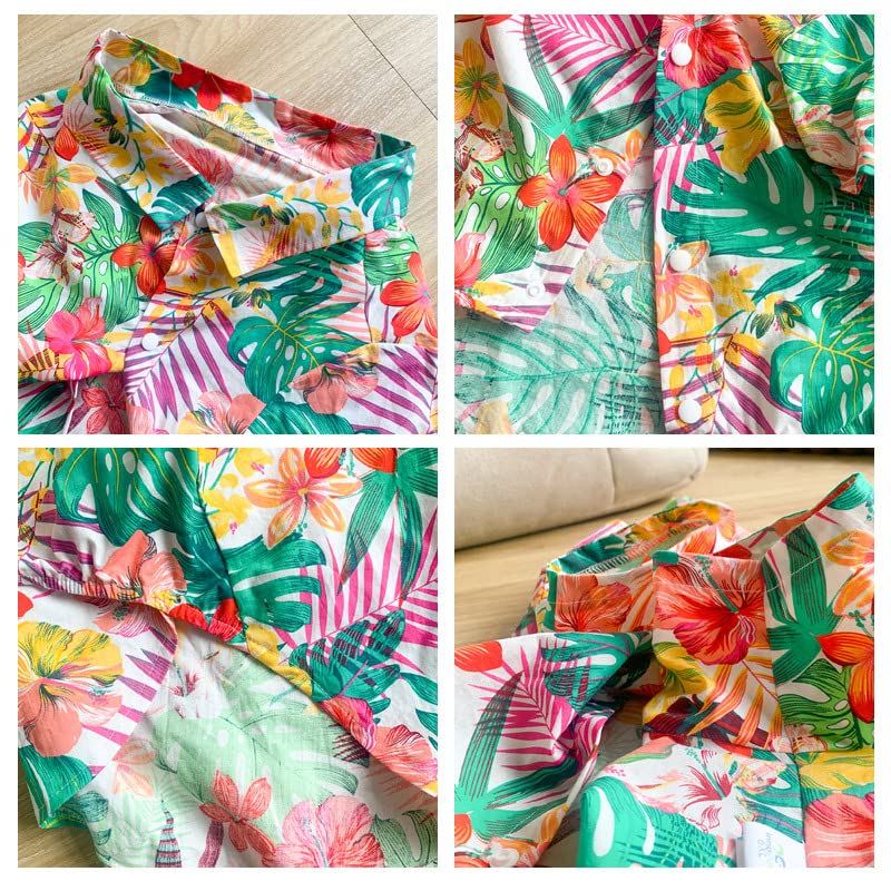 Harikaji Dog Hawaiian Shirt, Summer Pet Clothes Large Dog Cool Costume Beach T-Shirt For Medium Large Dog(Red,5Xl)