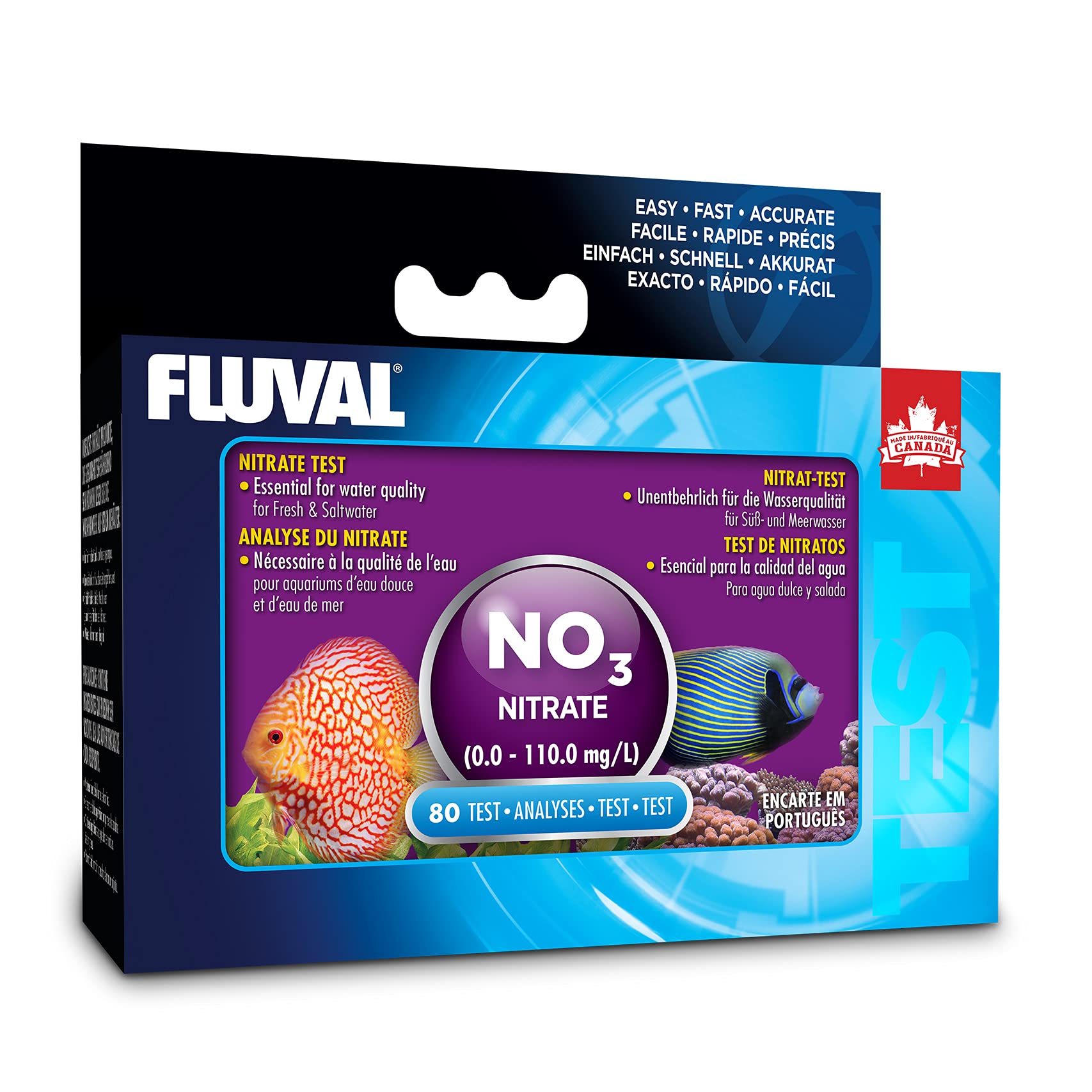 Fluval Nitrate Test Kit For Aquarium Water, Freshwater & Saltwater Fish Tank Test