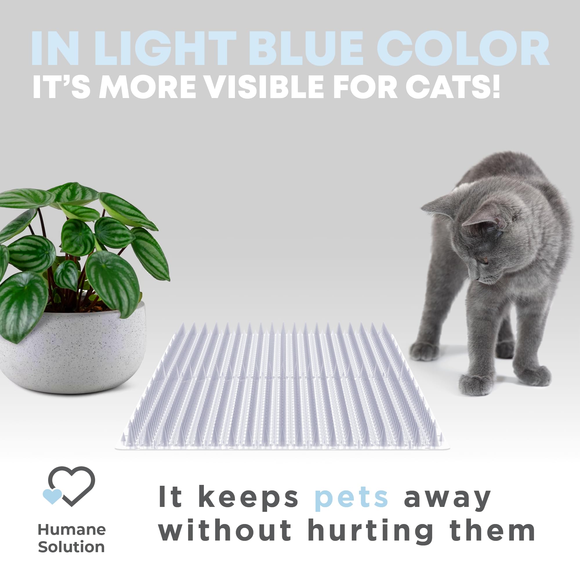 Petfolio 12 Pack Upgraded Scat Mat For Cats - 16 x 13 Inch Cat Repellent Mat With Uneven Spikes Is An Effective Pet Training Mat