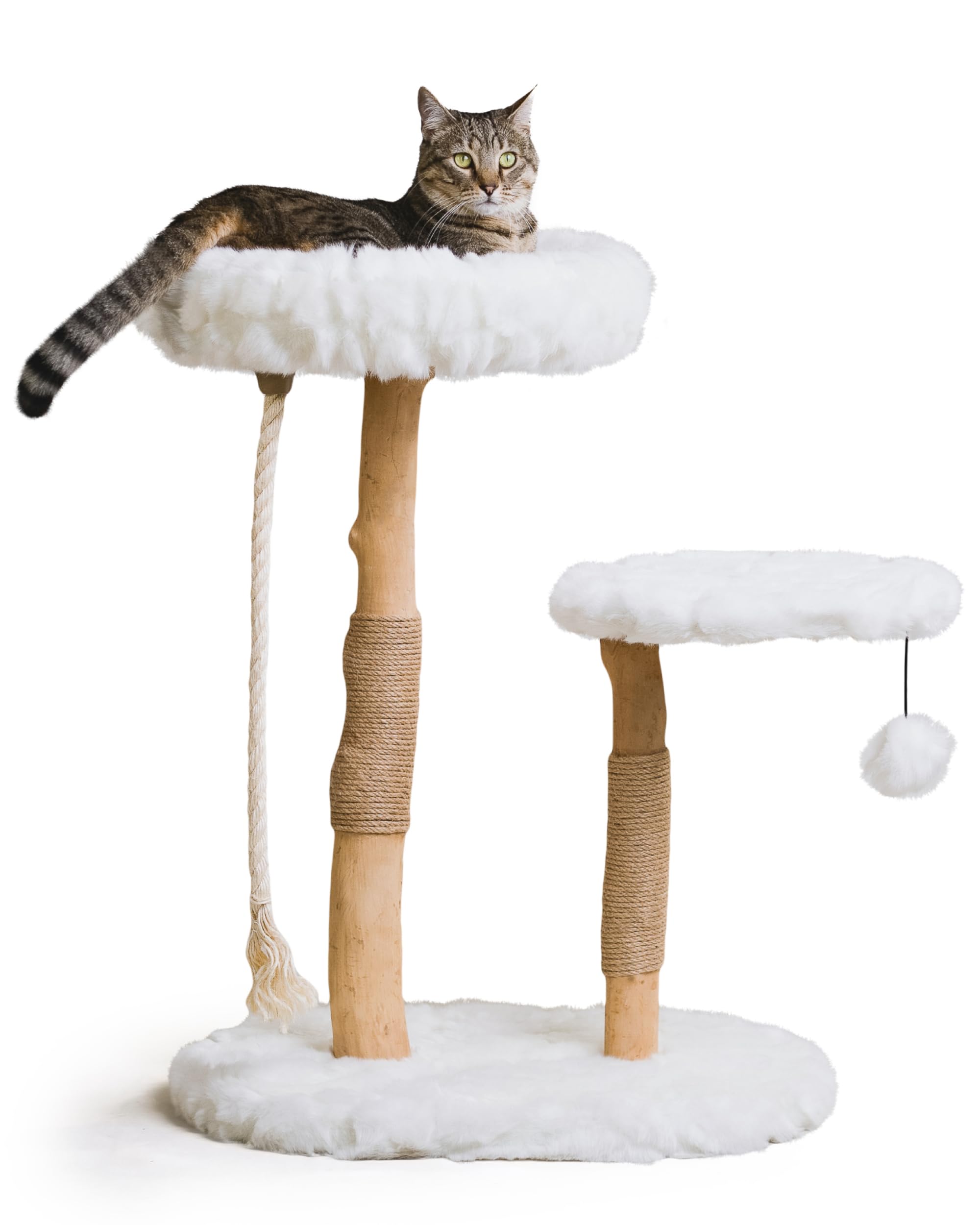 Mau Modern Cat Tree Tower, Natural Branch Cat Condo, Luxury Wood Cat Tower, Cat Scratching Tree, Cat Condo, Cat Lover Gift, Luxury Cat, Cat Gifts By Mau Lifestyle