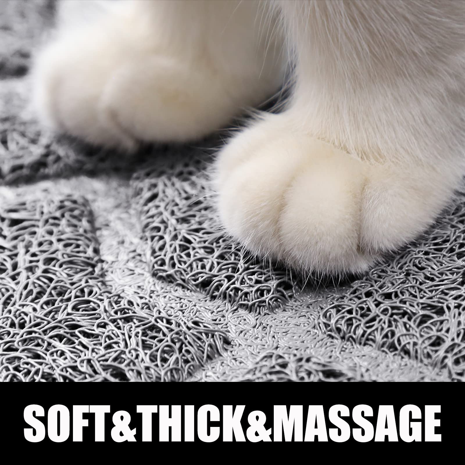 Yimobra Cat Litter Mat, 24''X20'' Litter Box Mat With Litter Lock Mesh, Soft Durable Cat Litter Mat Litter Trapping Mat, Easy To