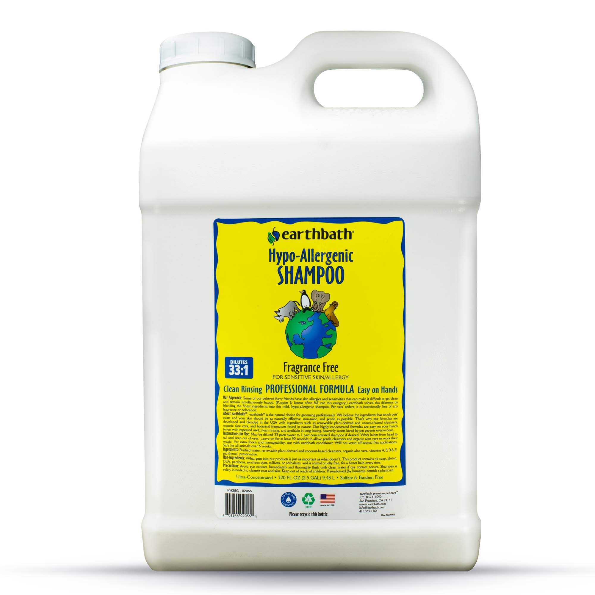 earthbath Hypoallergenic Dog Shampoo- Gentle Pet Shampoo for Sensitive Skin, Dog Wash in Bulk, Cruelty Free Shampoo for Pet Groo