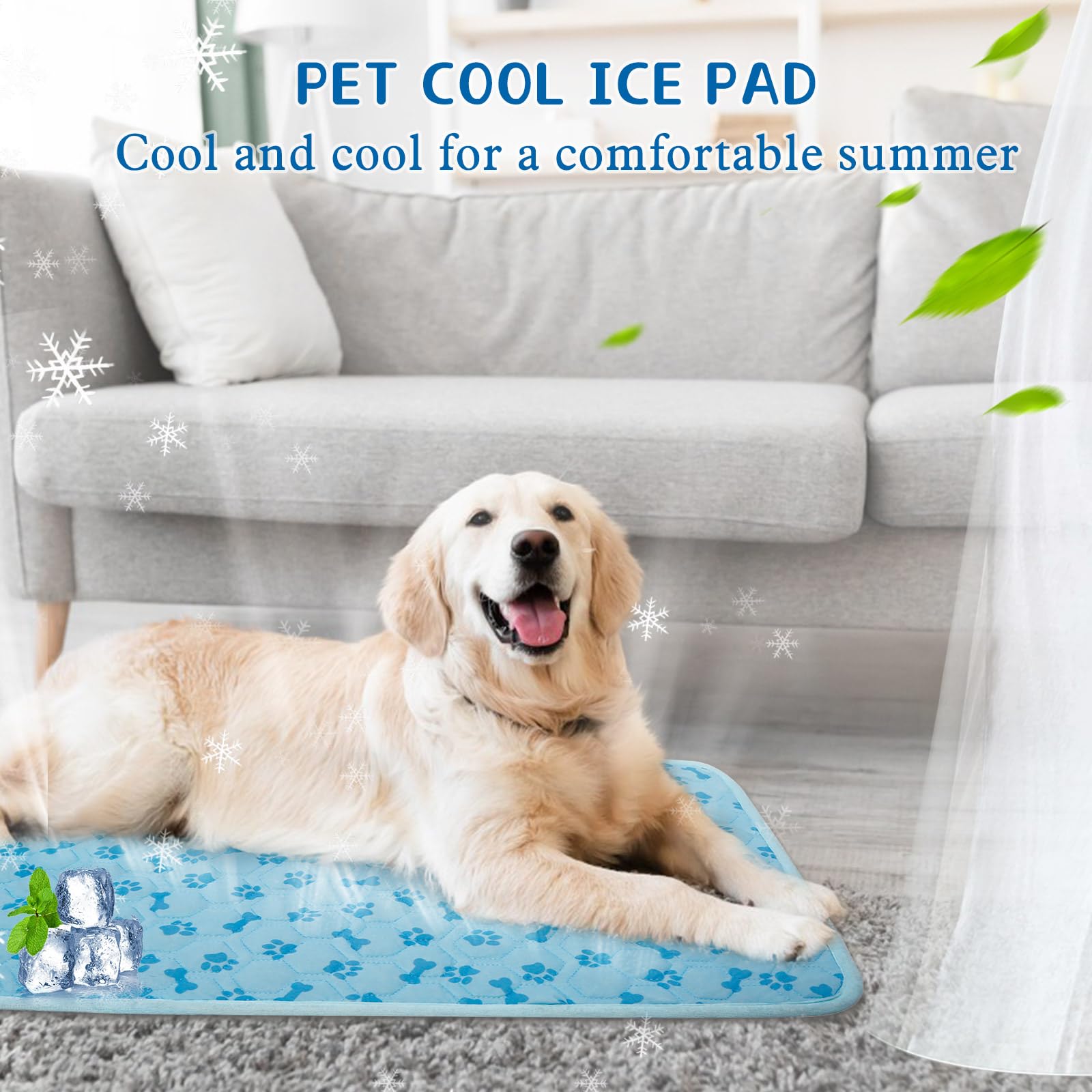 Shejize Dog Cooling Mat Self-Cooling Mat For Dogs And Cats Non-Slip Pet Cool Pad Dog Sleeping Pad Summer Blanket For Pets Foldab