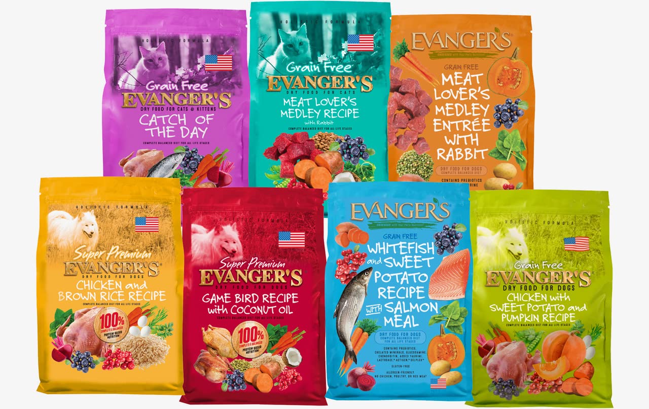 Evangers Super Gamebird Recipe with Coconut Oil Dry Dog Food - 4.4 lb Bag - Hypoallergenic Duck & Turkey Formula - Grain-Free,