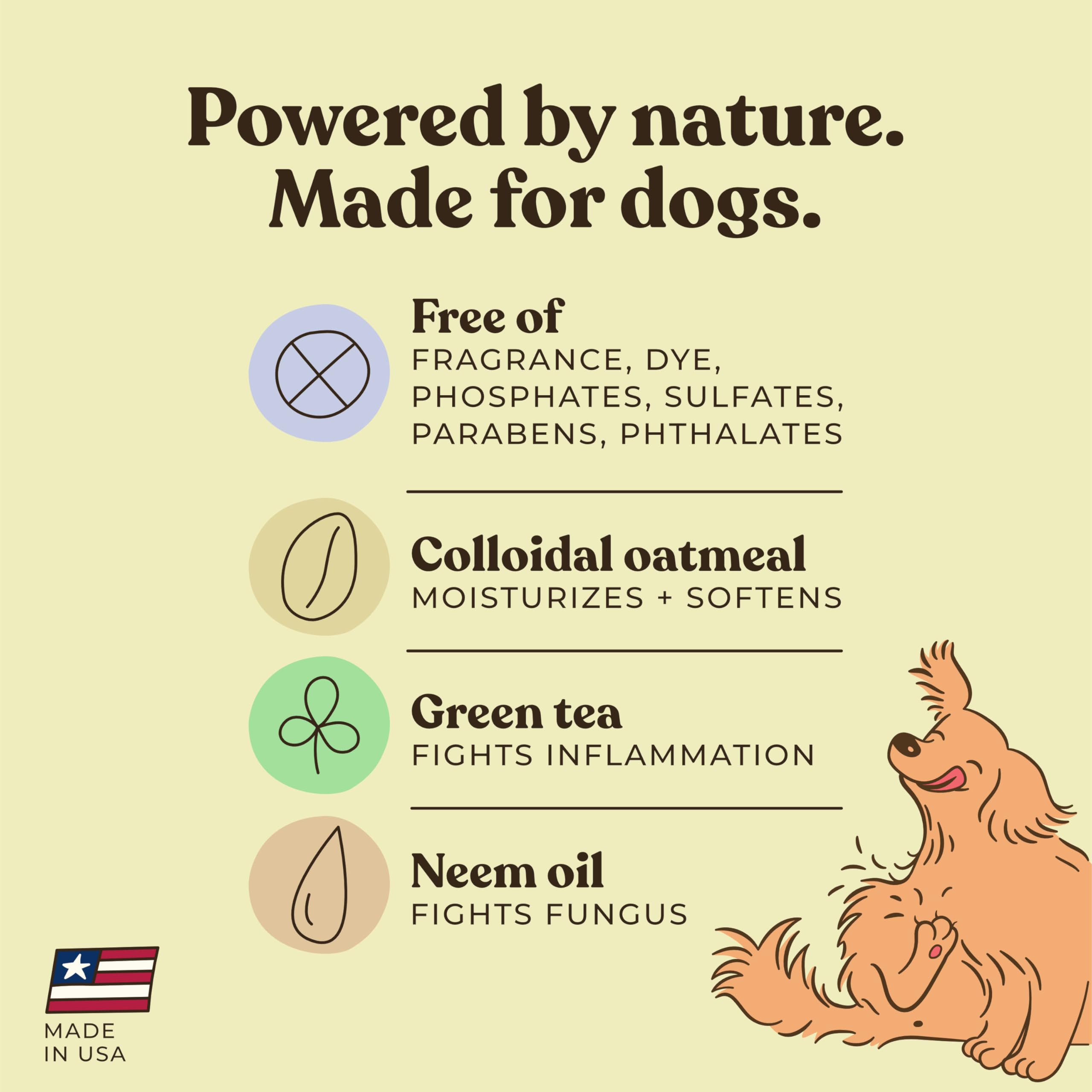 Gentle Creatures Itch Relief Lotion for Dogs, 8 fl oz, Natural with Oatmeal, Green Tea, Neem Oil