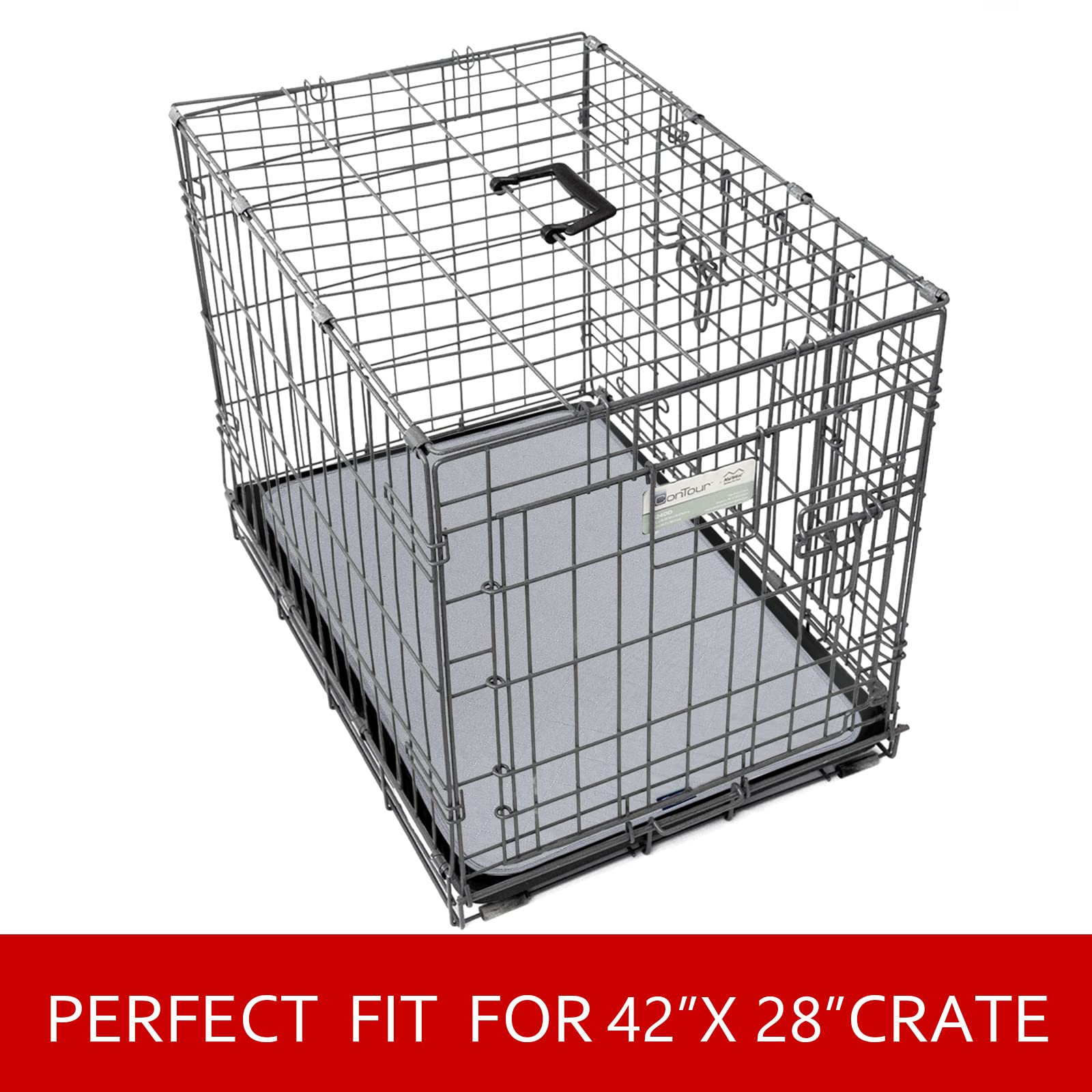 Dog Crate Mat And Washable Pee Pads For Dogs 2 Pack(42'X28'), Waterproof Dog Mat For Crate, Non-Slip Reusable Quilted Puppy Crate Training Pads, Fits 42 Inch Dog Crates