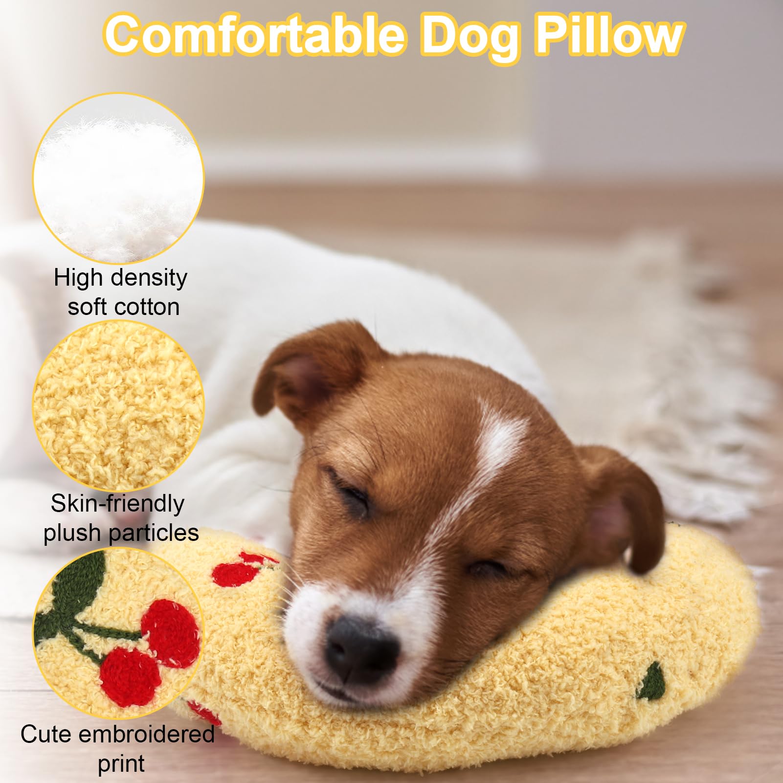 Mity Rain Dog Pillow, Anxiety Relief Pillow For Dog, Ultra Soft High Density Calming Pillow For Joint Relief Sleeping Improve, P