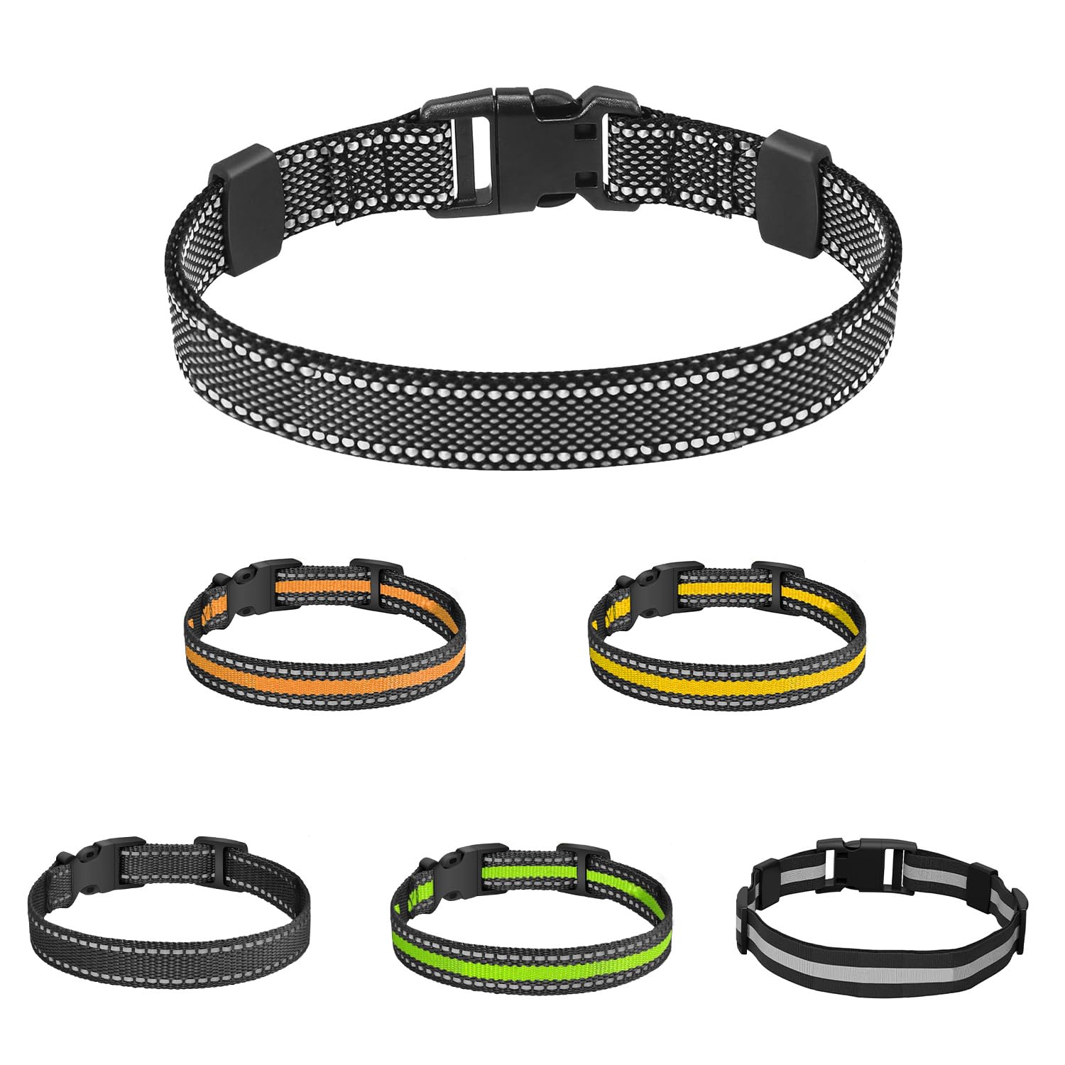 Aikko Replacement Strap Dog Collar With Buckle Adjustable Safety Durable Nylon Pet Collars, Fit For Most Of Dog Training Shock B