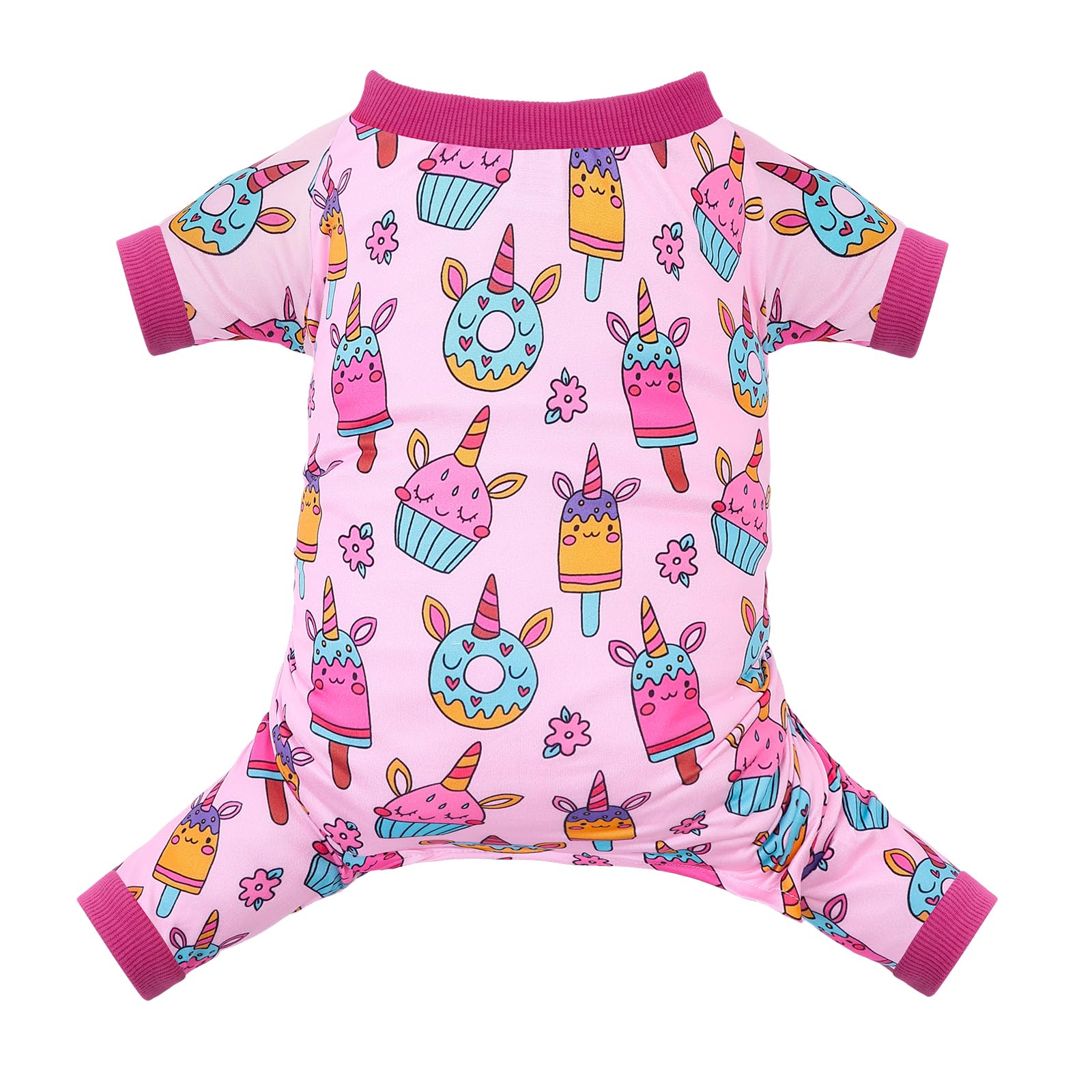 Cutebone Small Dog Pajamas Shirt Stretchy Summer Puppy Pjs Soft Cat Onesies Pet Clothes For Daily Wear Da30S