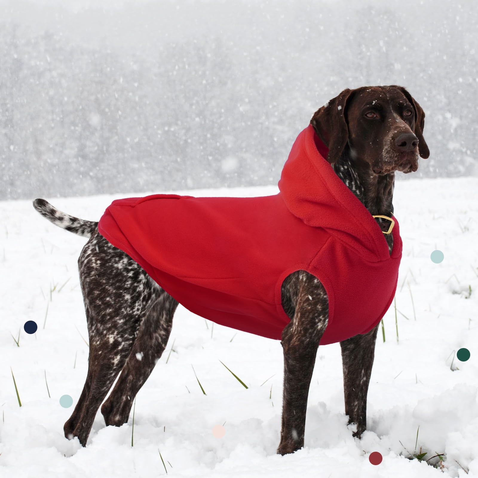 Iecoii Dog Sweatshirt For Large Dog,Hooded Fleece Dog Vest With Leash Hole,Xxxl Dog Sweater Large Dog Winter Clothes,Large Breed