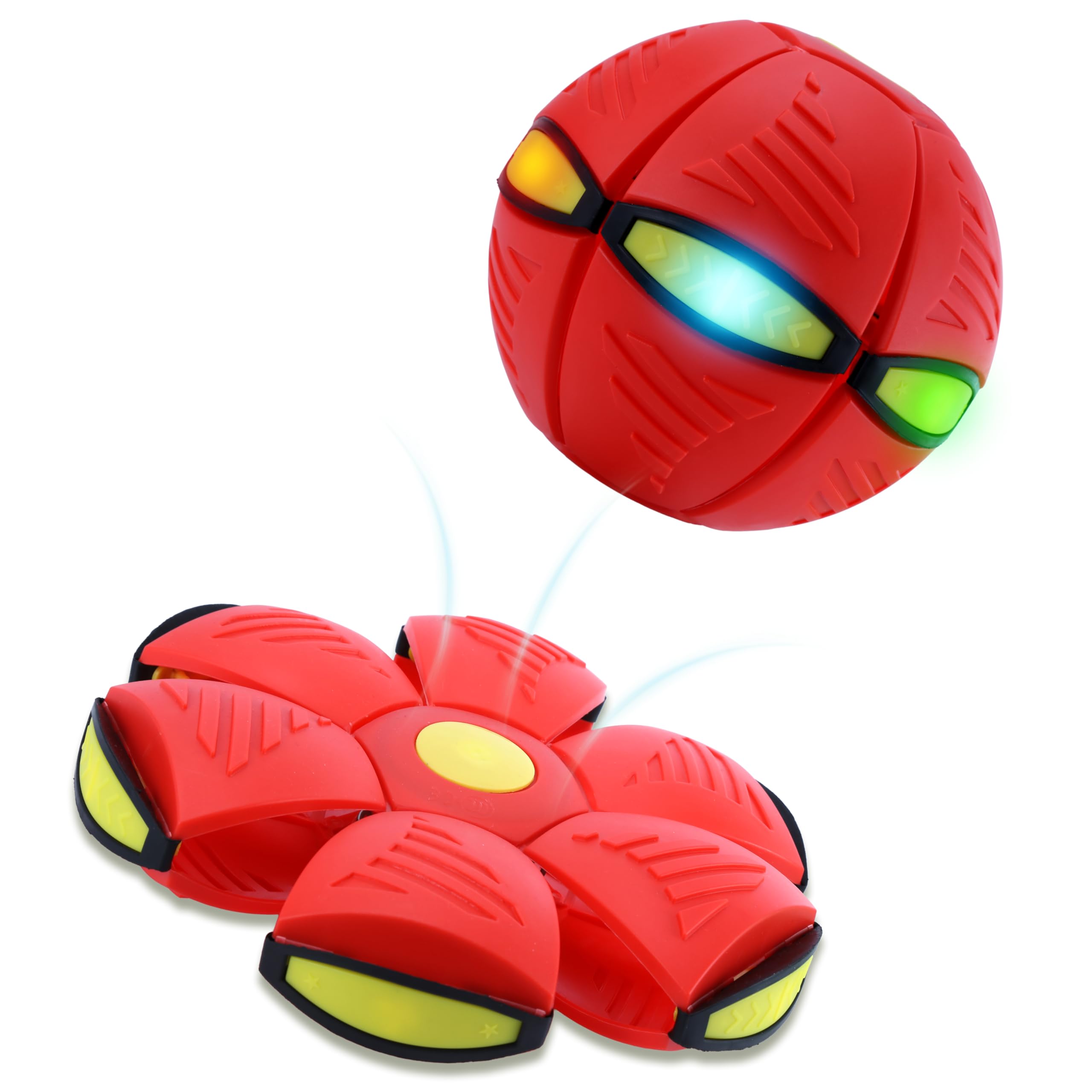 Magic Metaball, Childrens Bouncing Ball, Magic Flying Saucer Interactive PopUp Transform Toy, ParentChild Interaction Red Bou