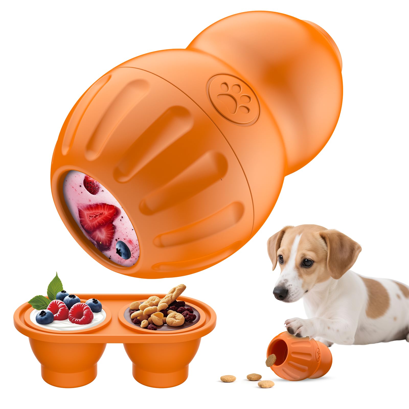 VIWIK Interactive Dog Toys to Keep Them Busy, Dog Frozen Treat Toy to Reduces Anxiety, Dogs Puzzle Enrichment Toy for Small Medi