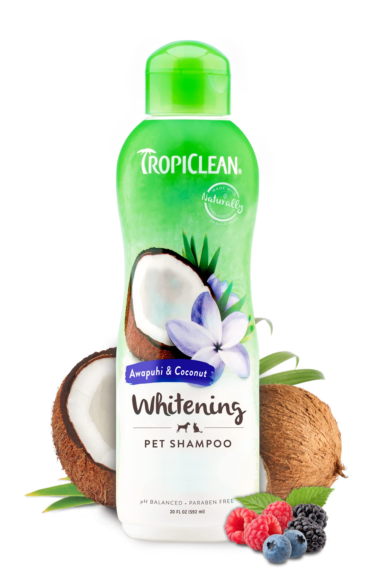 Tropiclean Whitening Dog Shampoo, Professional Dog Shampoo, Whitening & Brightening, For All Coat & Color Types, Puppy Safe, Made In Usa, 1 Gallon