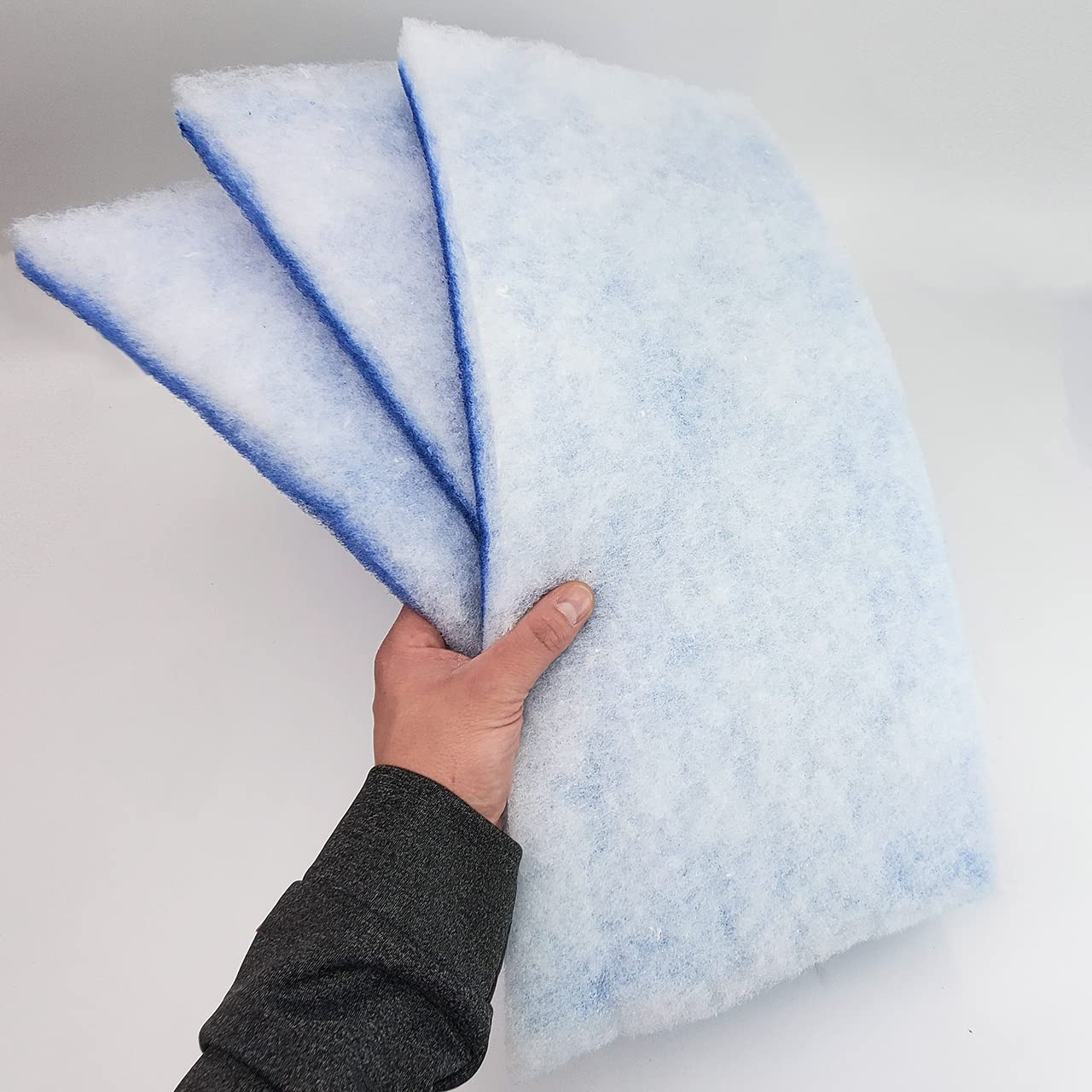 Intank Worlds Best Premium 2 Inch Thick Aquarium Pond Filter Floss | Value Pack (3 Large Pads) 600 Sqin | Double Bonded Poly Filter Pads | Easy Cut To Fit | Clean Clear Water