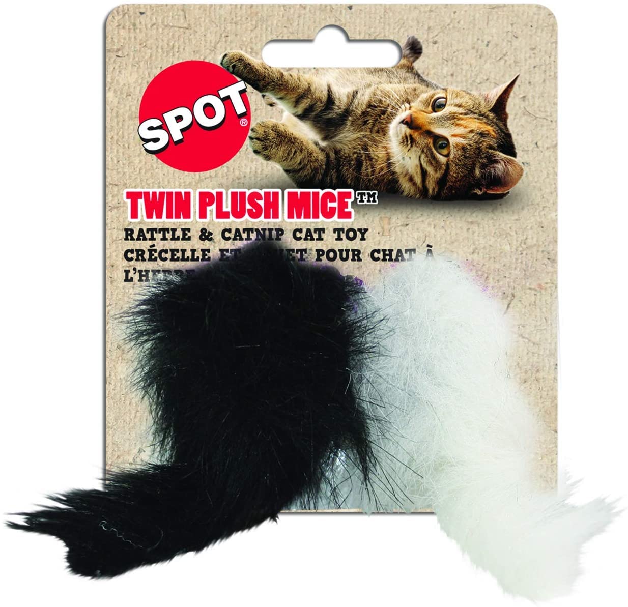 Cat Toy, Plush Mice With Catnip, 2-Pk.