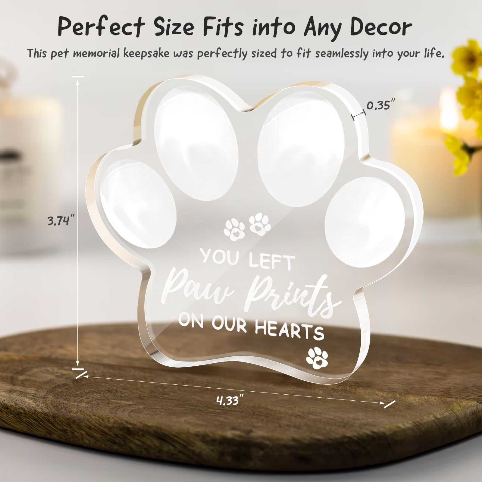 Dog Memorial Gifts For Loss Of Dog, Loss Of Dog Sympathy Gift, Pet Dog Passing Away Gifts, Acrylic Dog Cat Memorial Remembrance