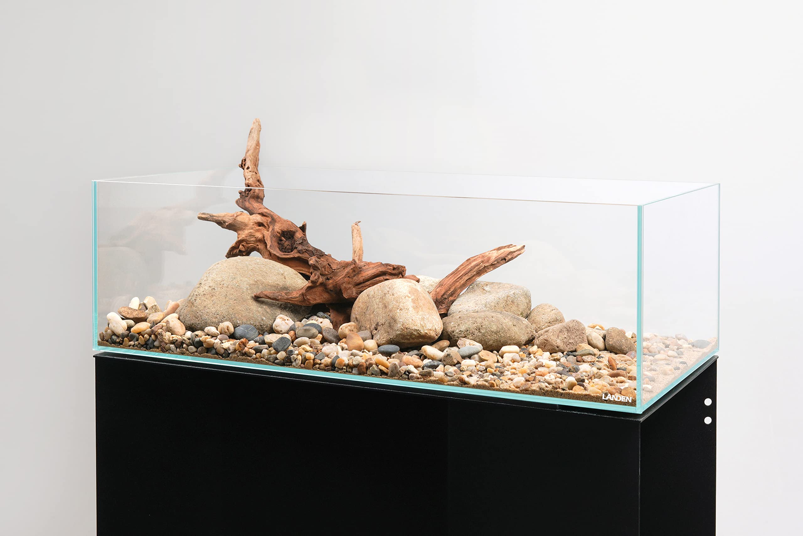LANEDN 60S 7.9 Gal Shallow Aquarium Tank, Shallow Fish Tank, Rimless Low Iron Tank W23.6  D11.8  H7.1 in(60x30x18cm); 5mm Thickn